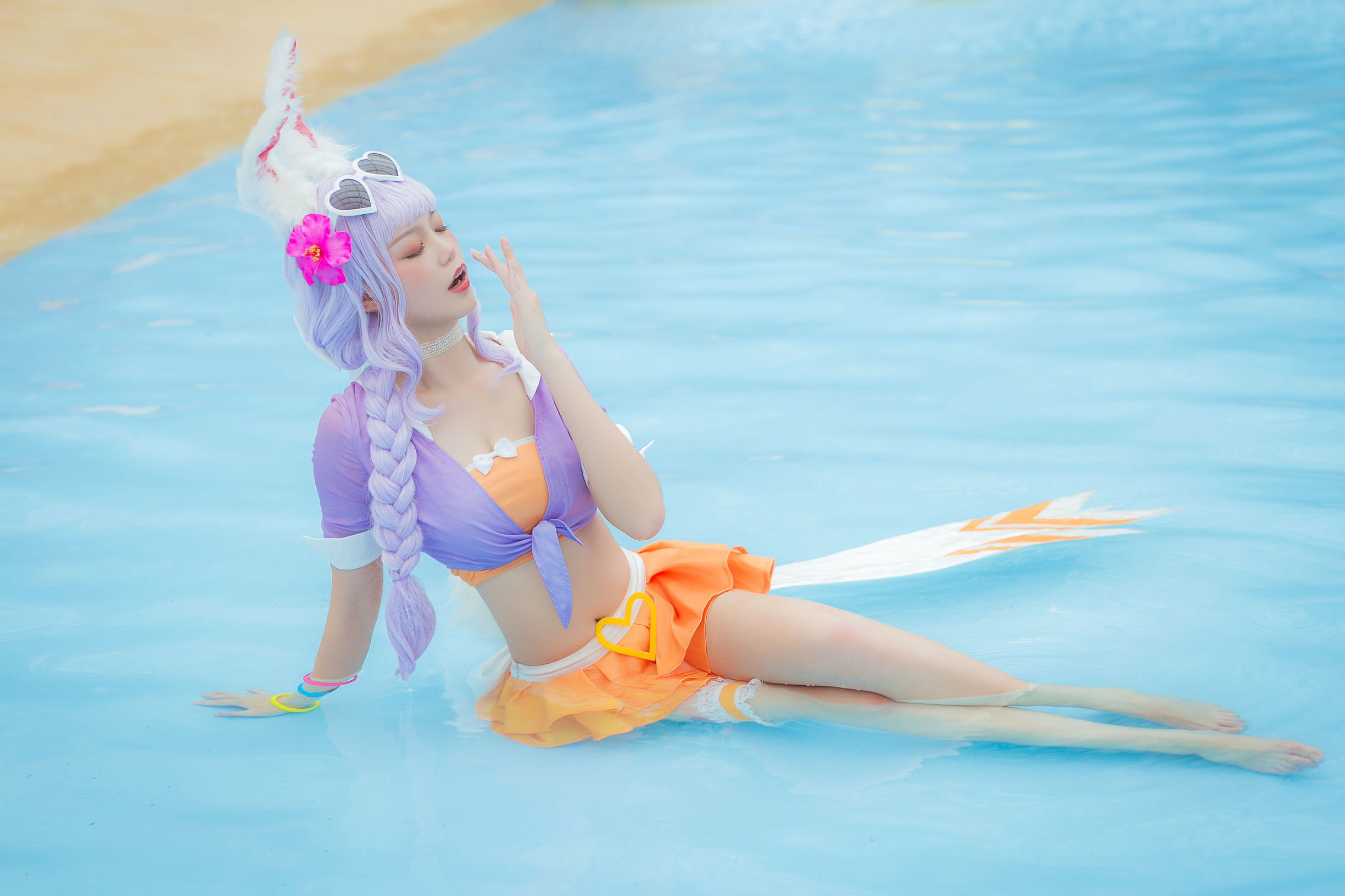 Popular coser Qi Gu Er MIKI, Honor of Kings, Gongsun Li Honey Orange Summer