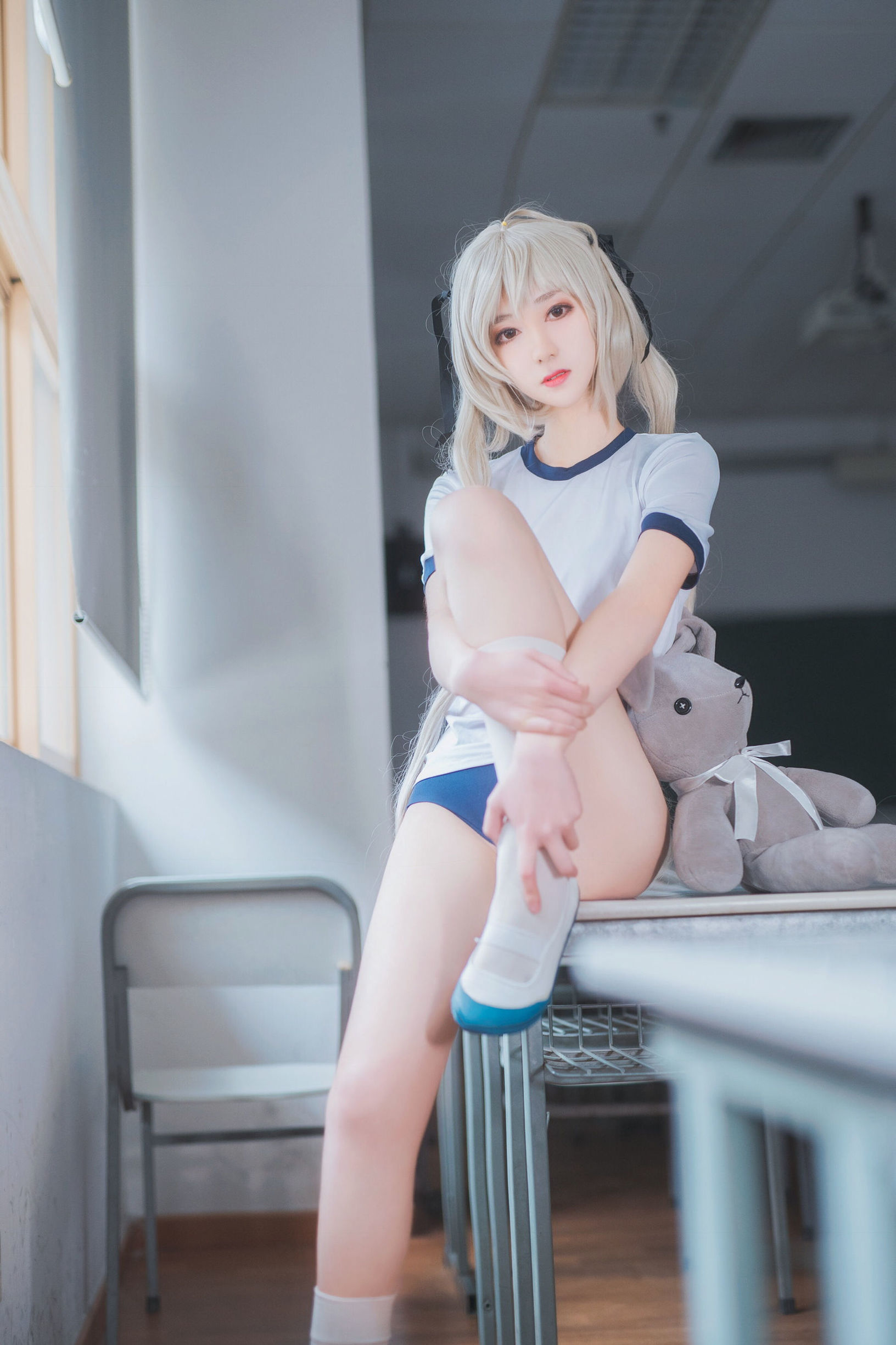 Anime blogger Nan Tao Momoko Kasugano Sora gym suit
