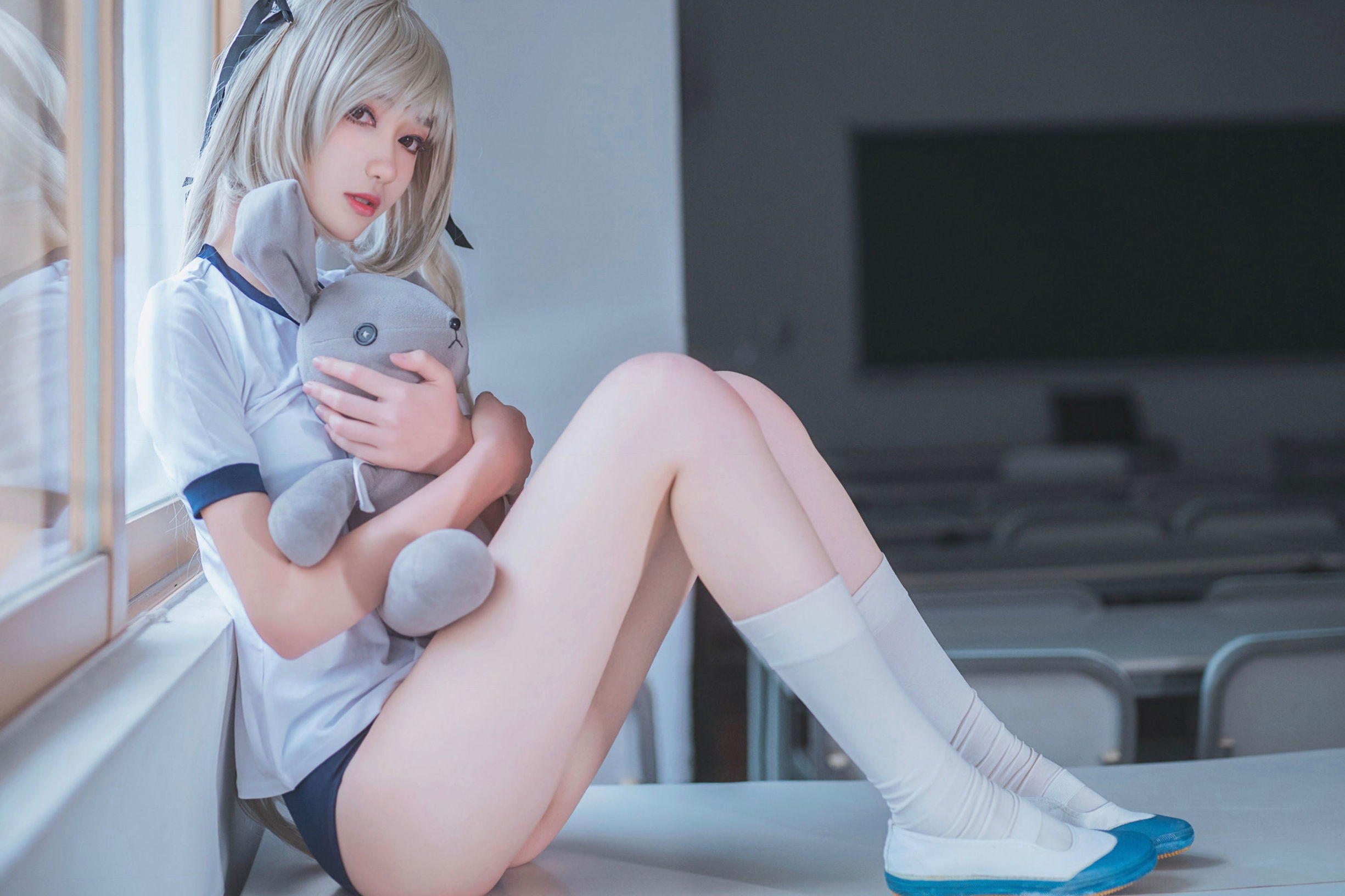 Blogger anime Nam Đào Momoko, Kasugano Sora trang phục thể dục.