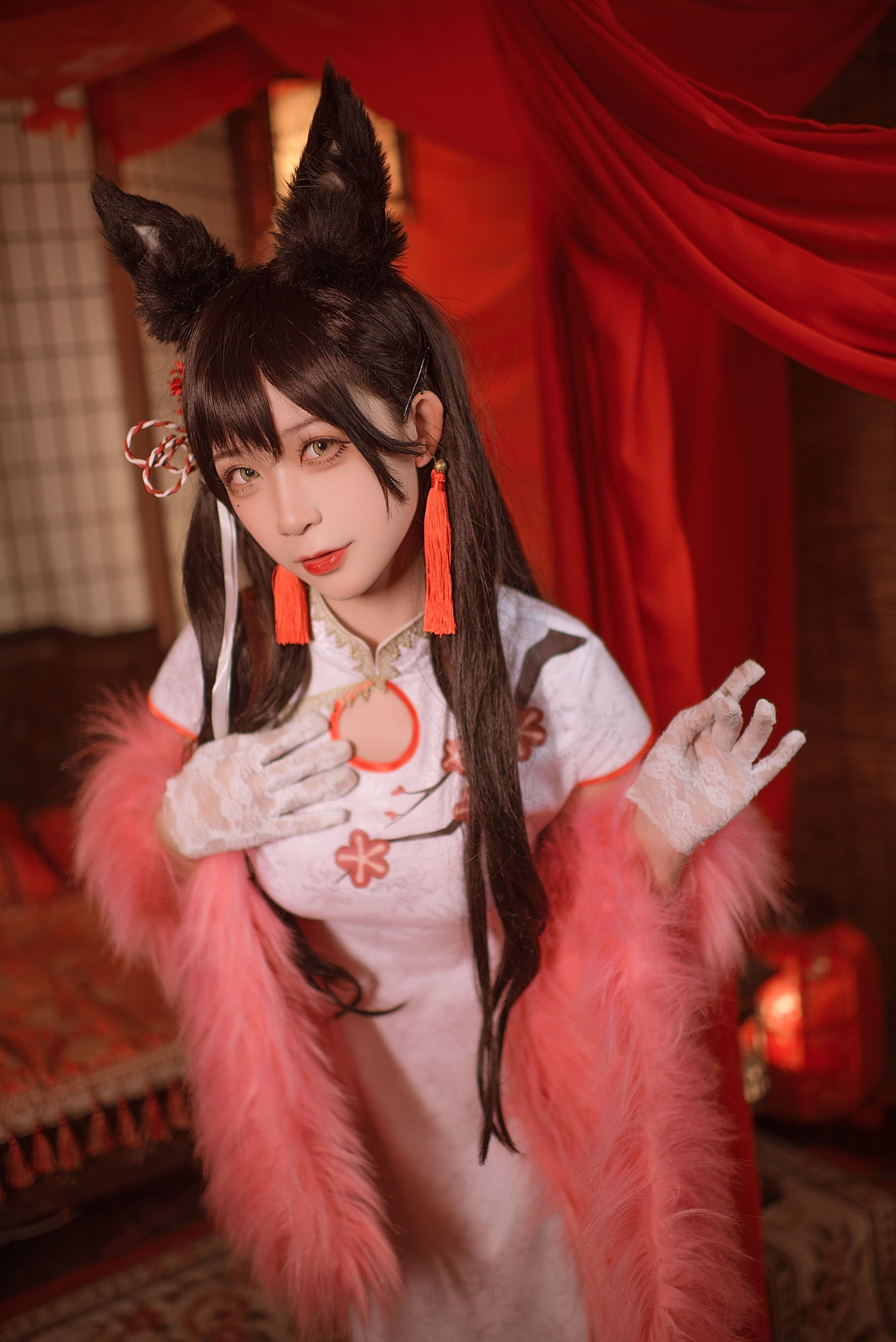 Blogger hoạt hình Anh Lạc Giang w Ái Đang Xuân Mới Áo qipao