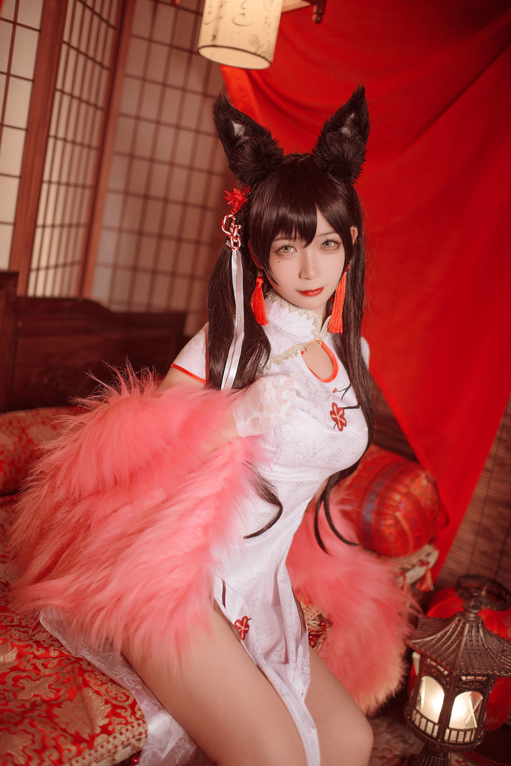 Blogger hoạt hình Anh Lạc Giang w Ái Đang Xuân Mới Áo qipao