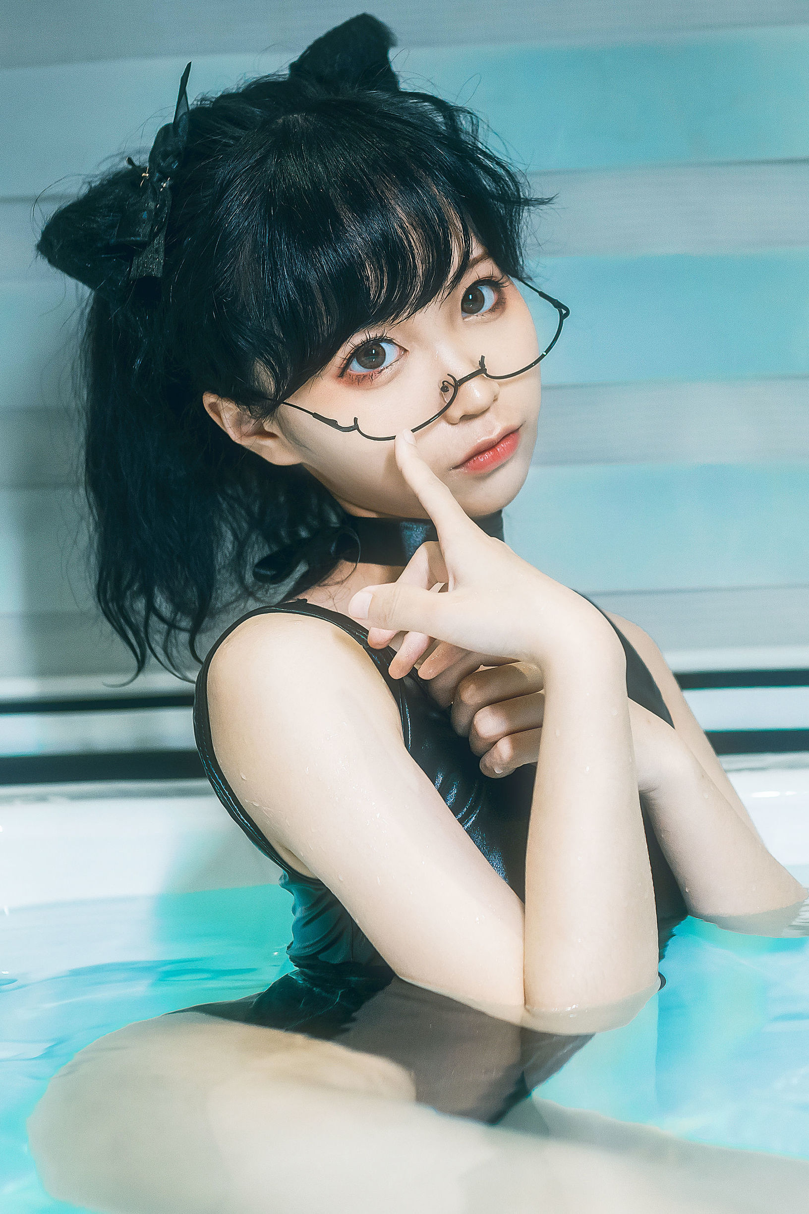アニメブロガー スンチュンモモ ねこみみスクール水着