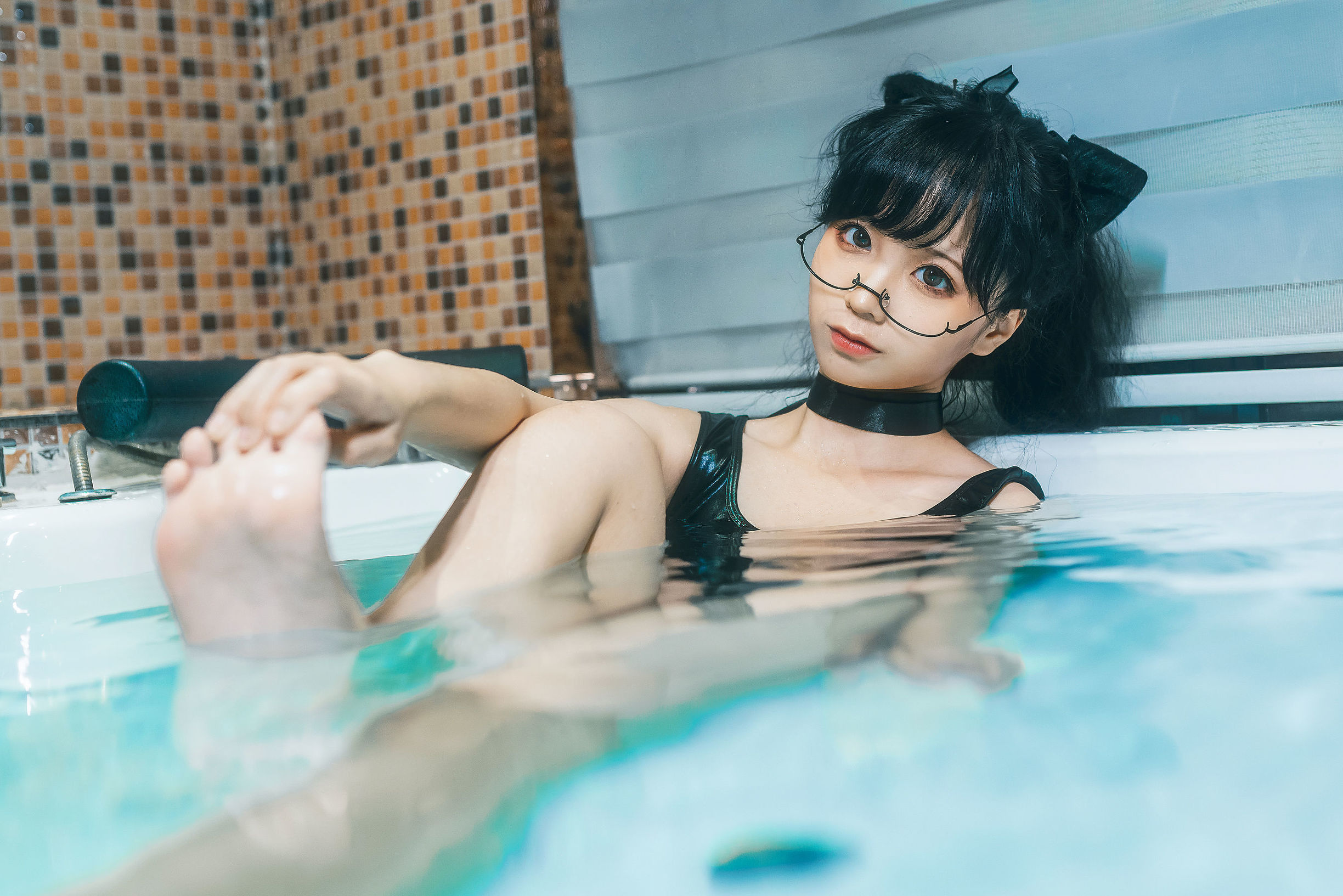 アニメブロガー スンチュンモモ ねこみみスクール水着