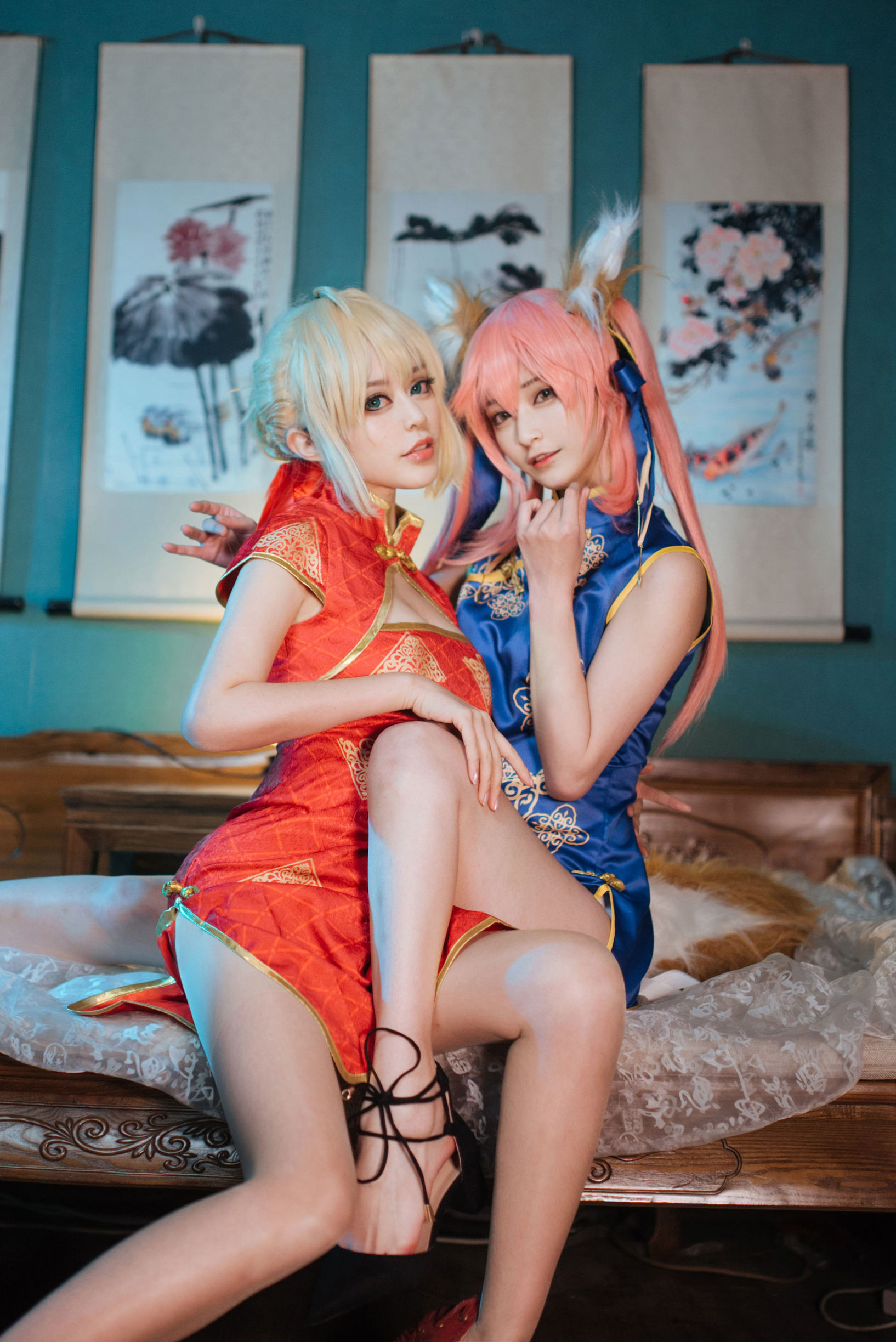 アニメブロガー 鉄板焼き 鬼舞 w 玉藻前 旗袍