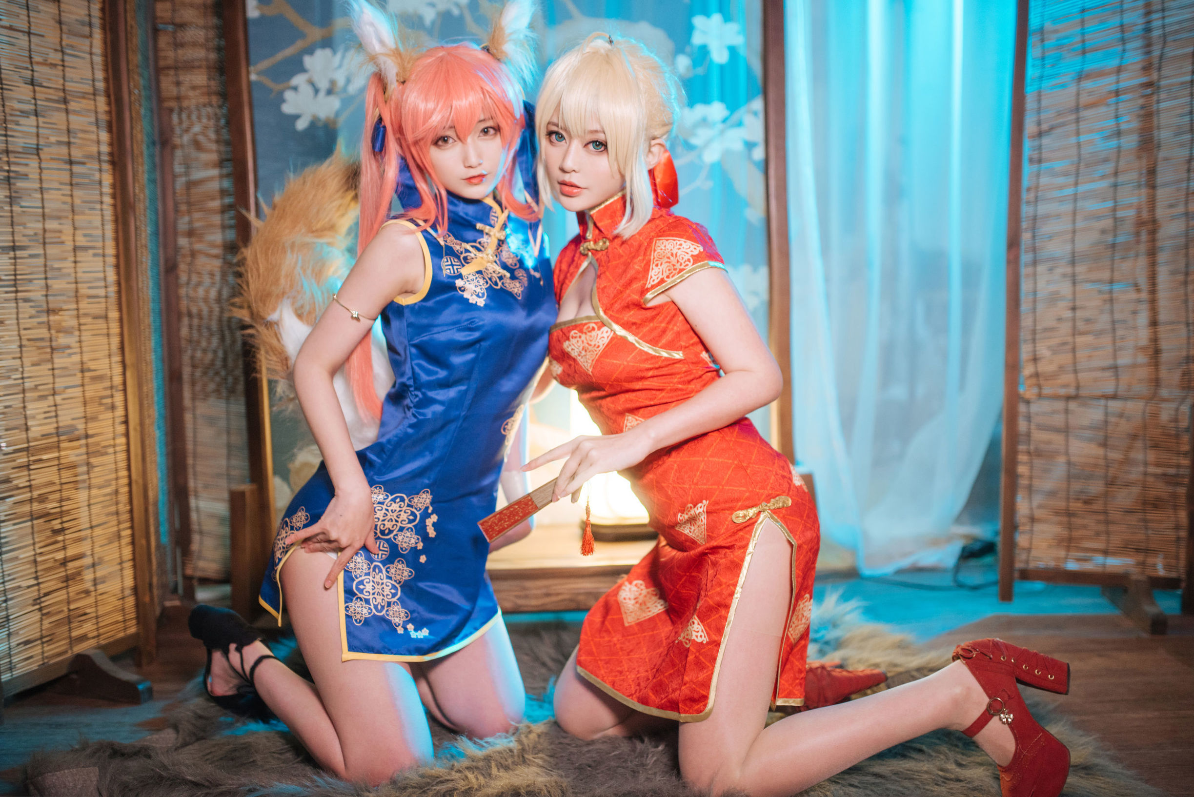 アニメブロガー 鉄板焼き 鬼舞 w 玉藻前 旗袍