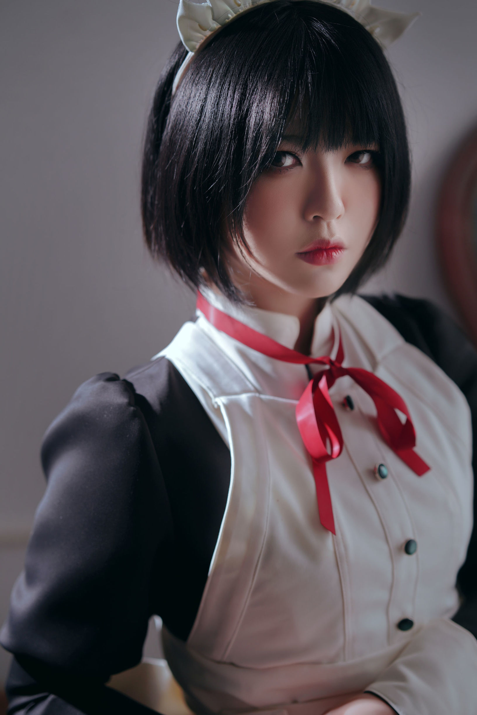 半半子 嫌パン メイド 制服コスプレ