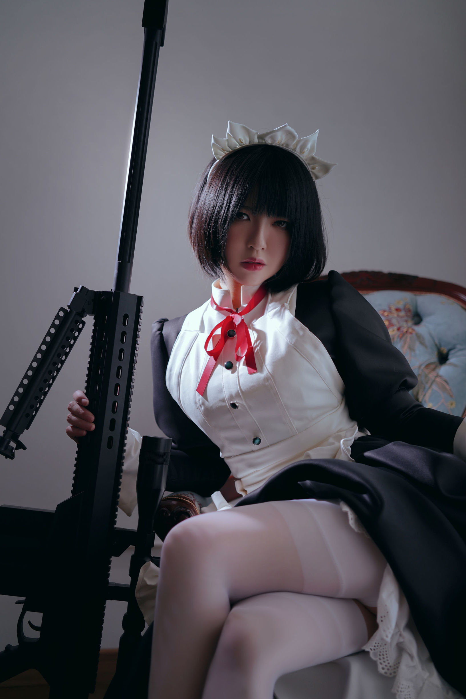 半半子 嫌パン メイド 制服コスプレ