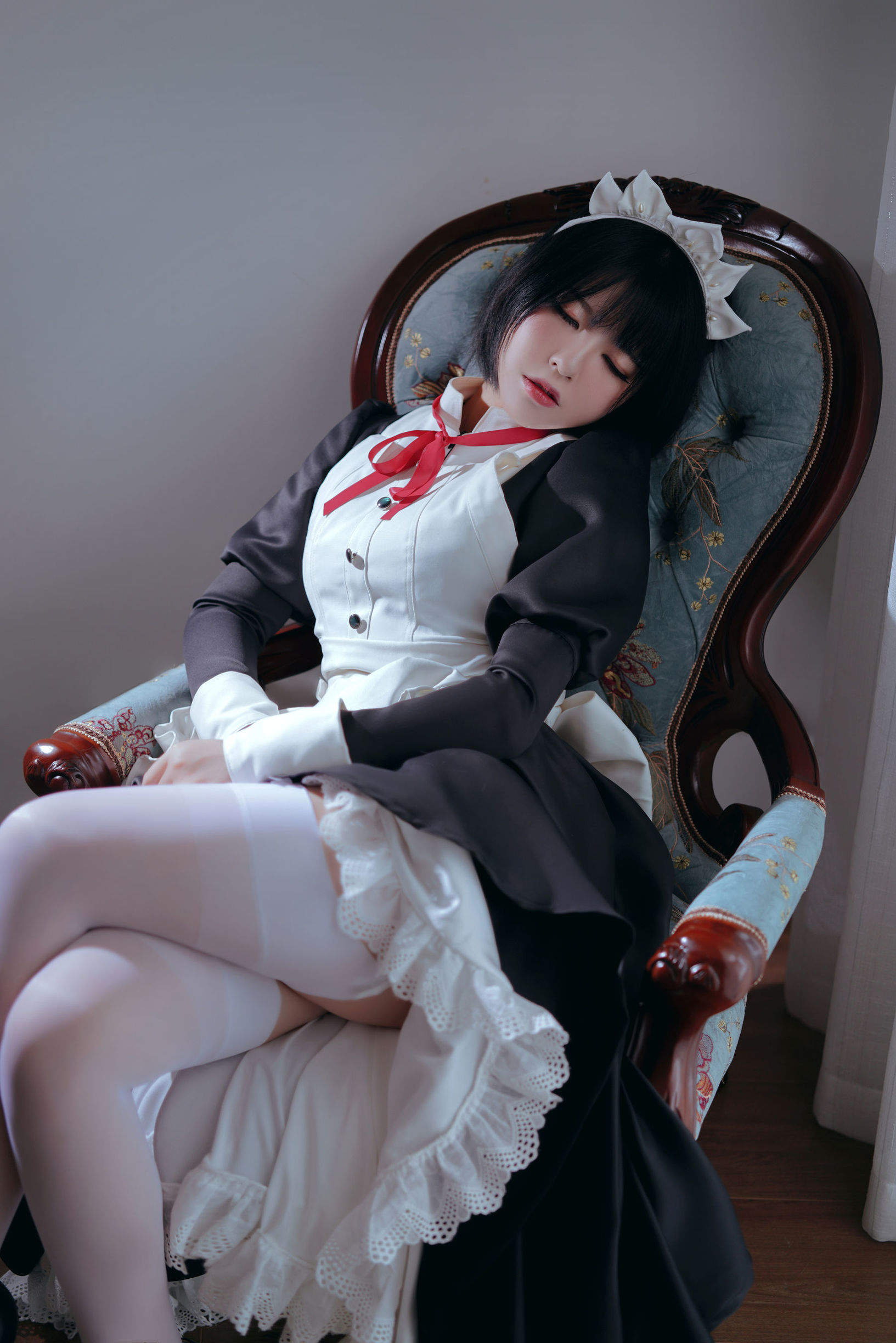 半半子 嫌パン メイド 制服コスプレ