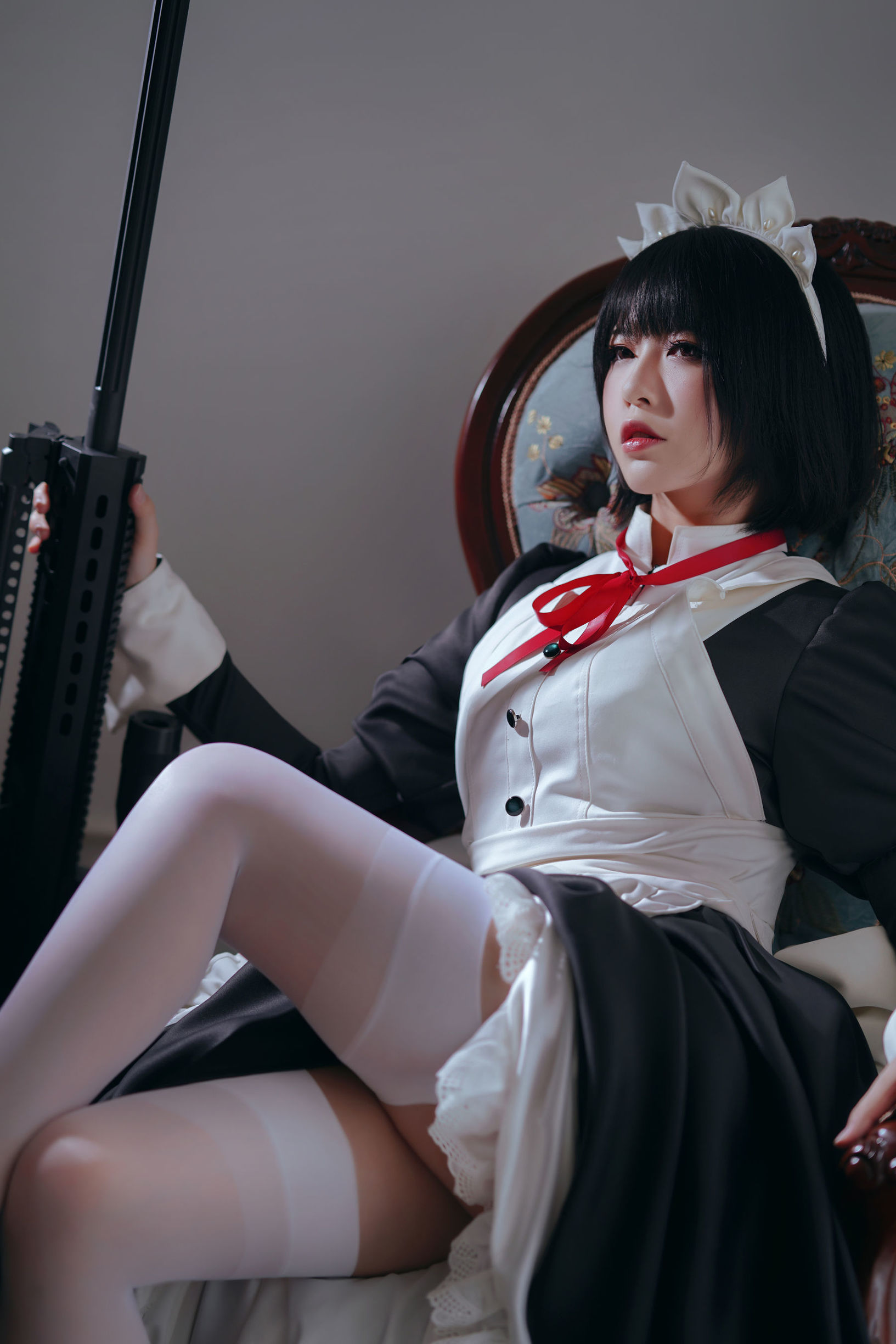 半半子 嫌パン メイド 制服コスプレ