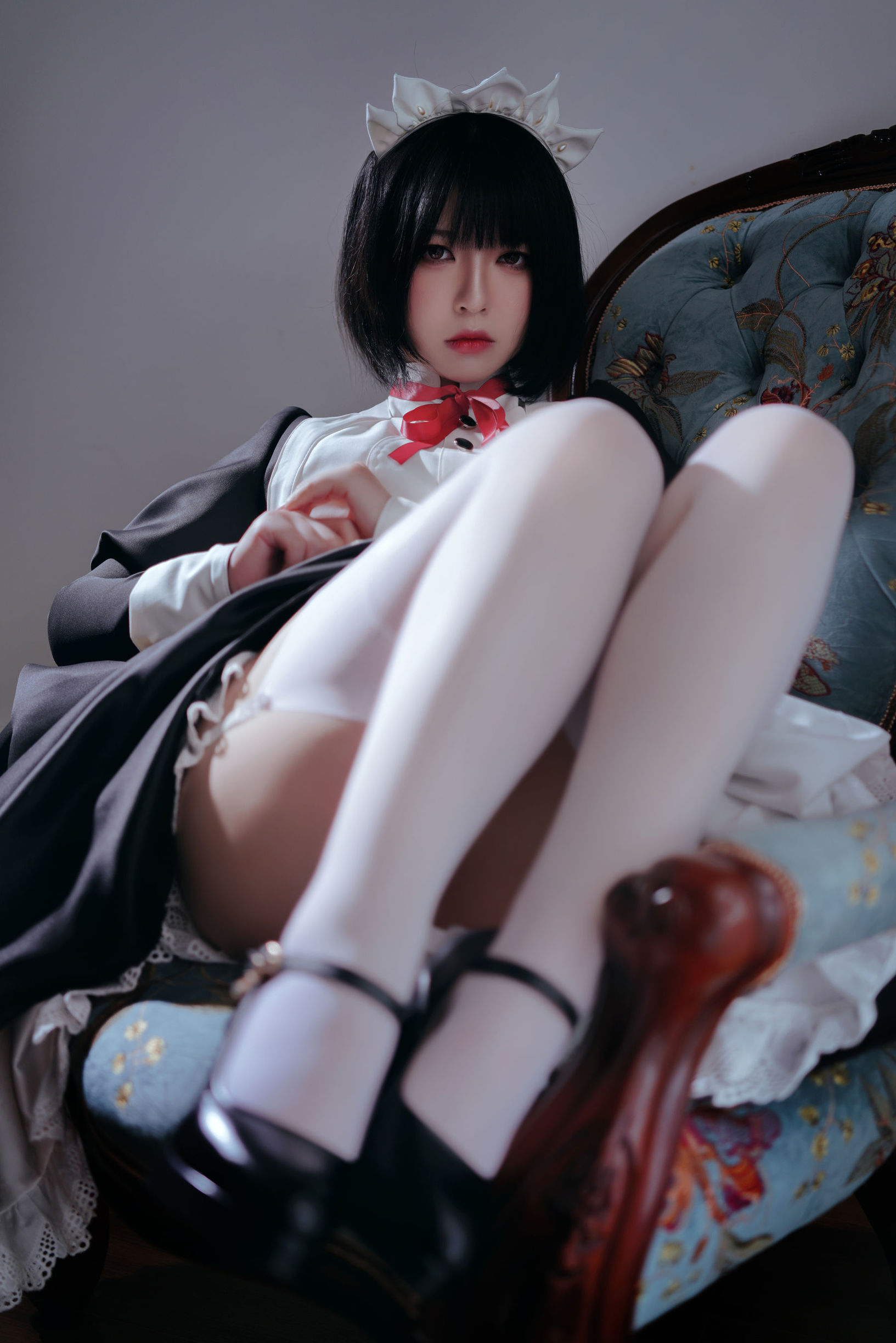 半半子 嫌パン メイド 制服コスプレ