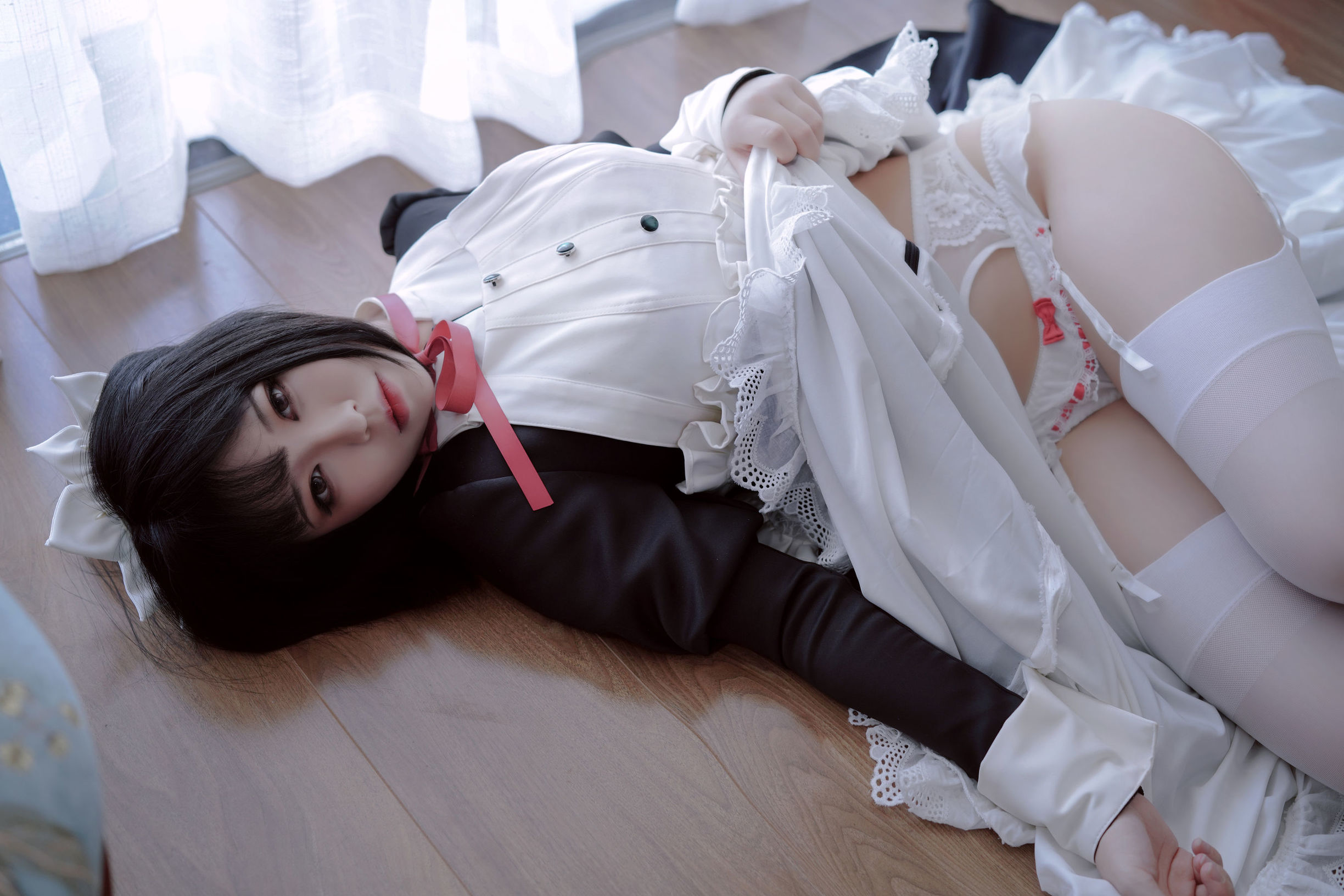 半半子 嫌パン メイド 制服コスプレ
