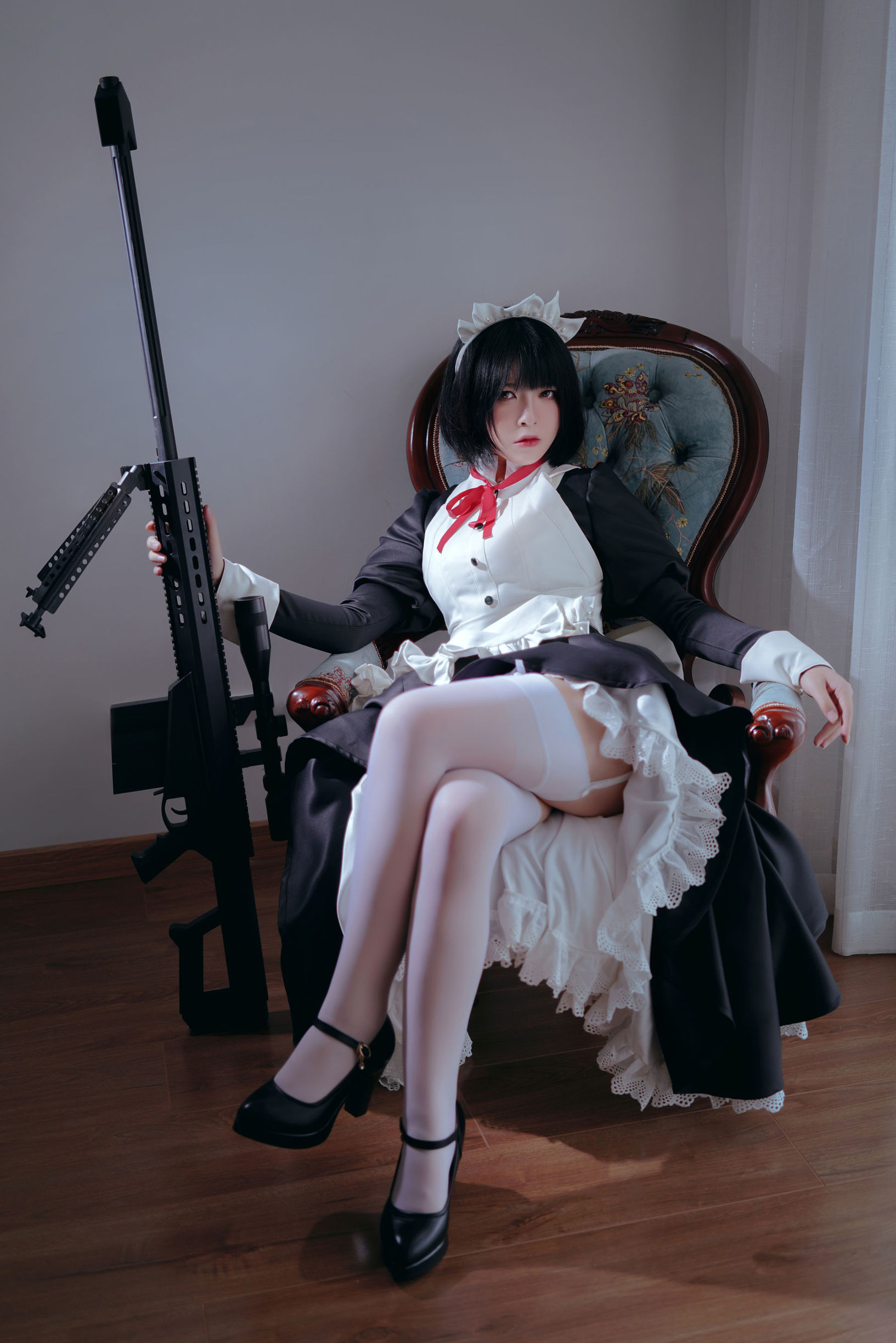 半半子 嫌パン メイド 制服コスプレ