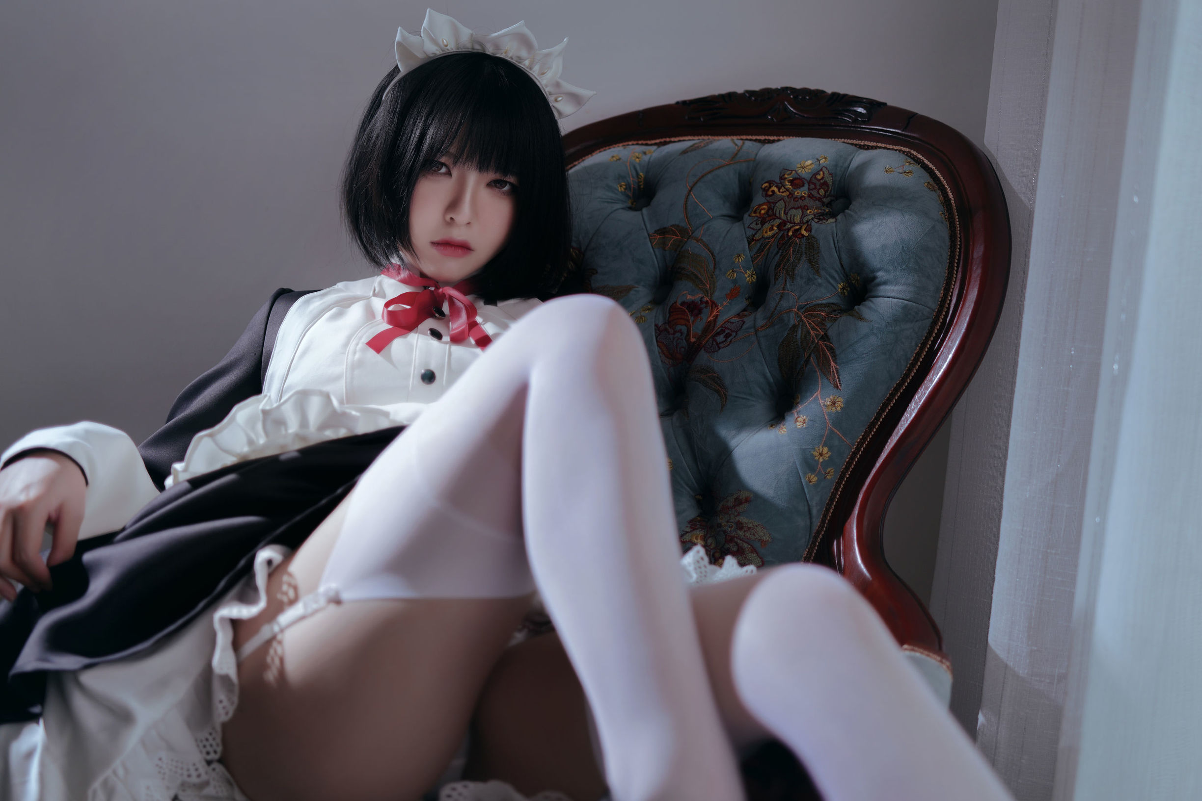 半半子 嫌パン メイド 制服コスプレ