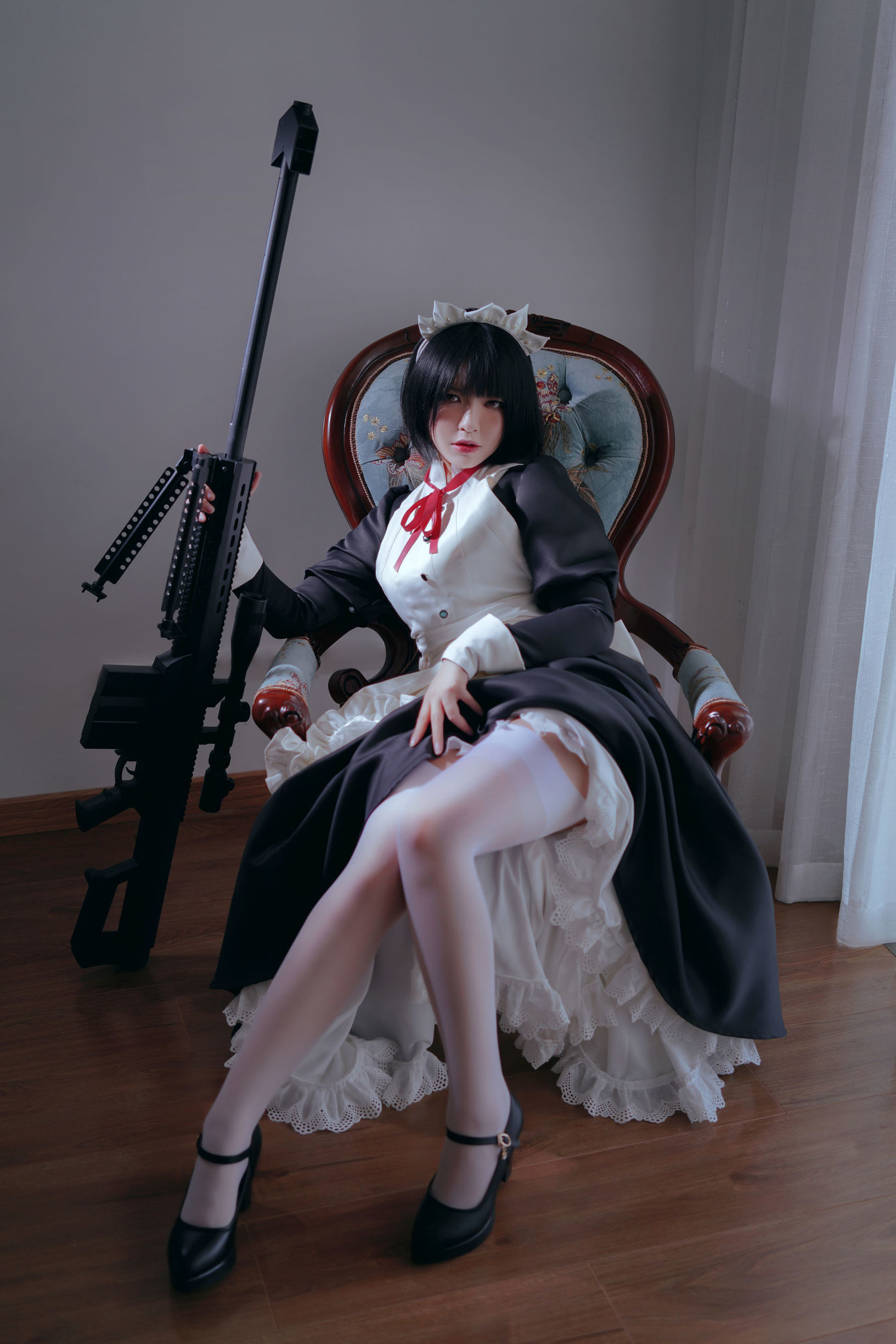 半半子 嫌パン メイド 制服コスプレ