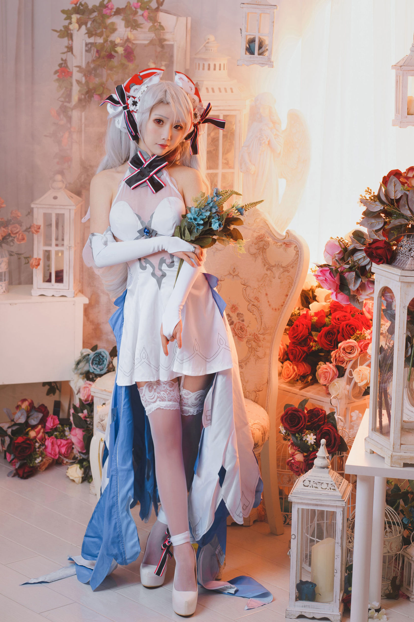 可愛人氣Coser面餅仙兒 歐根花嫁