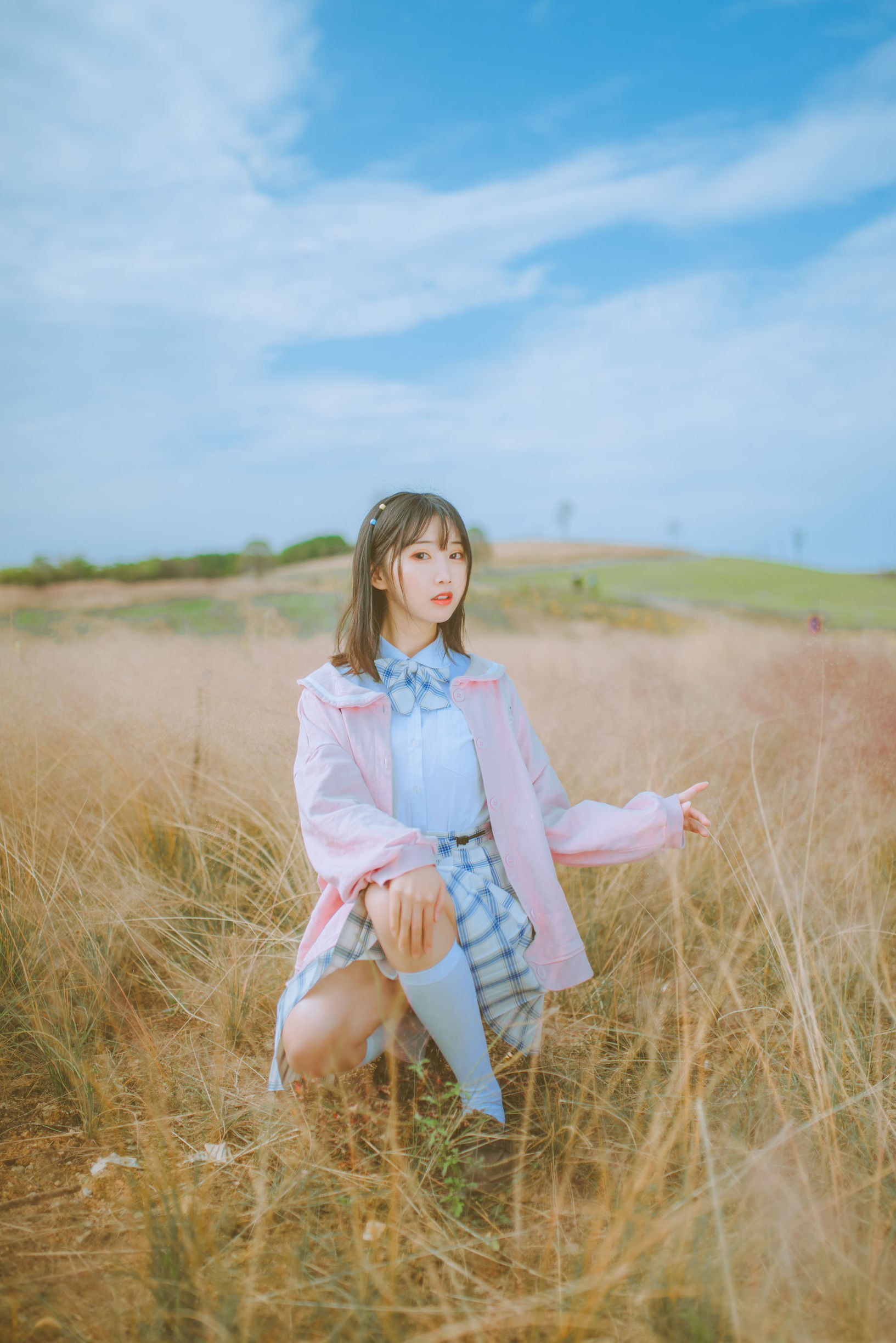 可愛人氣Coser麵餅仙兒 粉黛草JK