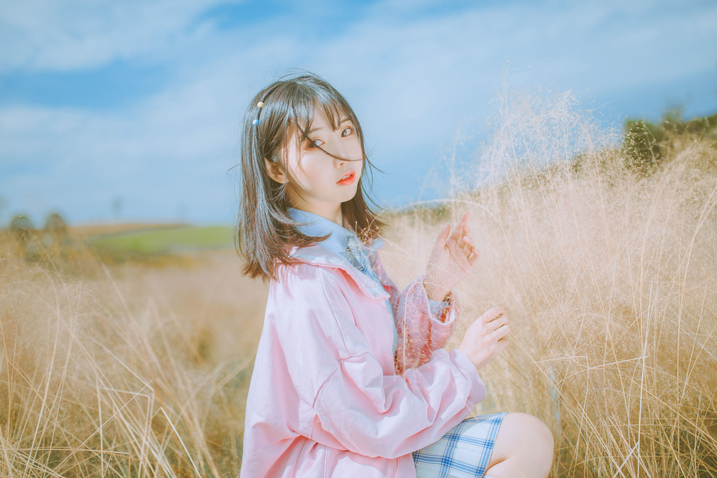 可愛人氣Coser麵餅仙兒 粉黛草JK