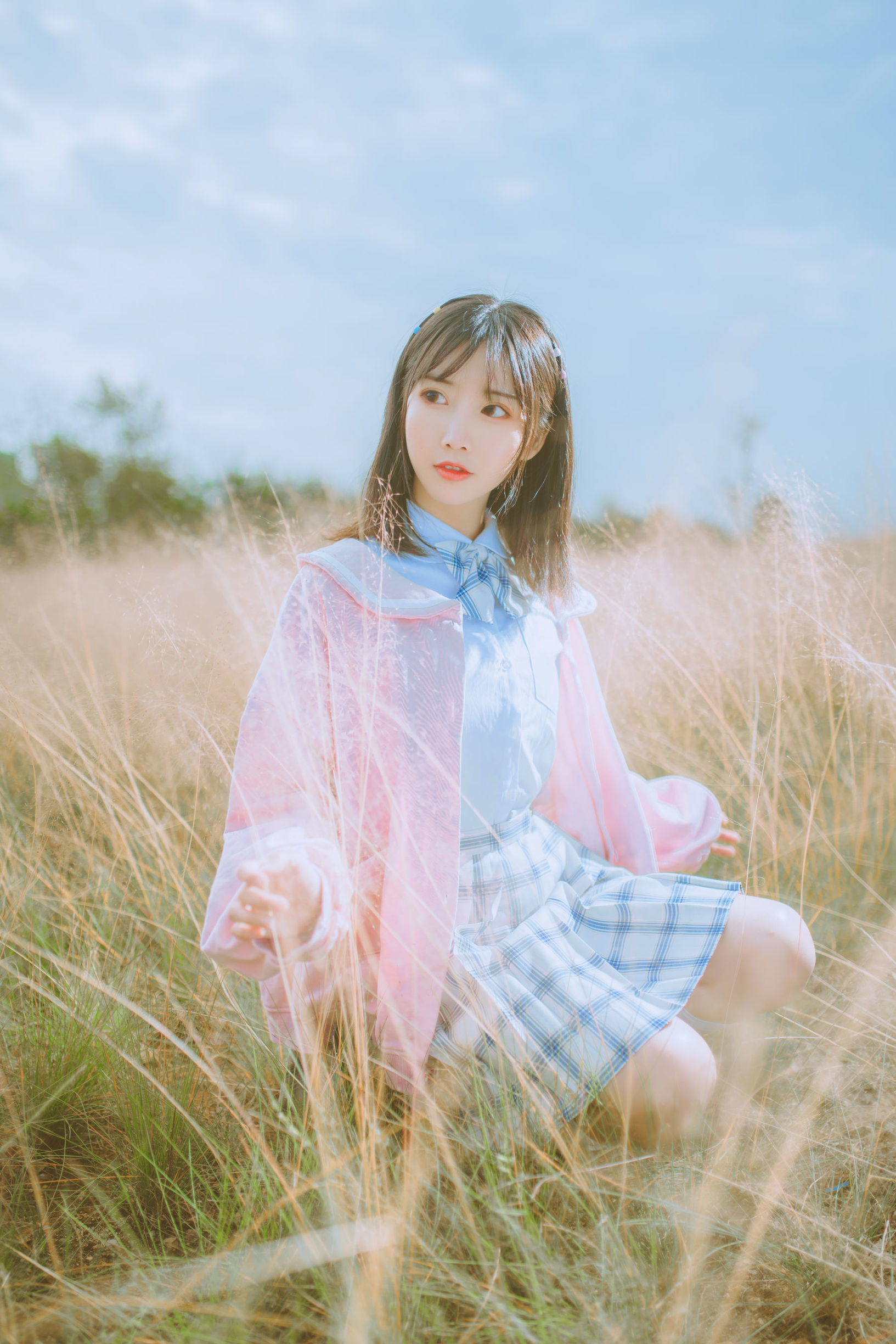 可愛人氣Coser麵餅仙兒 粉黛草JK
