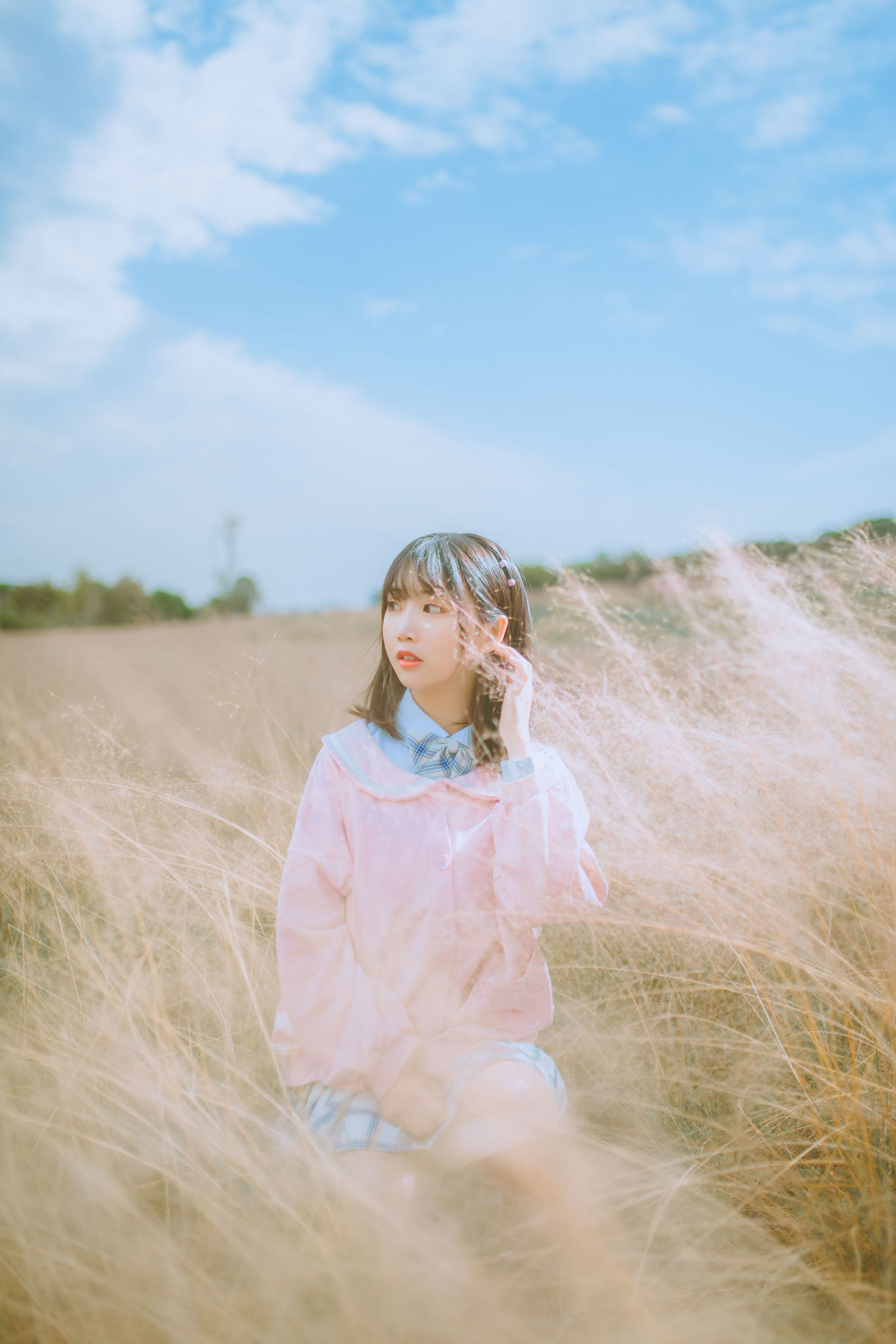 可愛人氣Coser麵餅仙兒 粉黛草JK