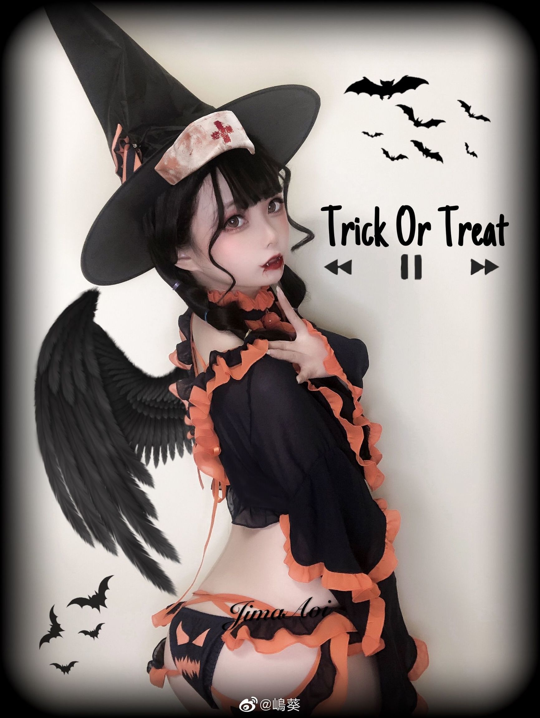 Weibo Beauty Shima Aoi Halloween Little Devil