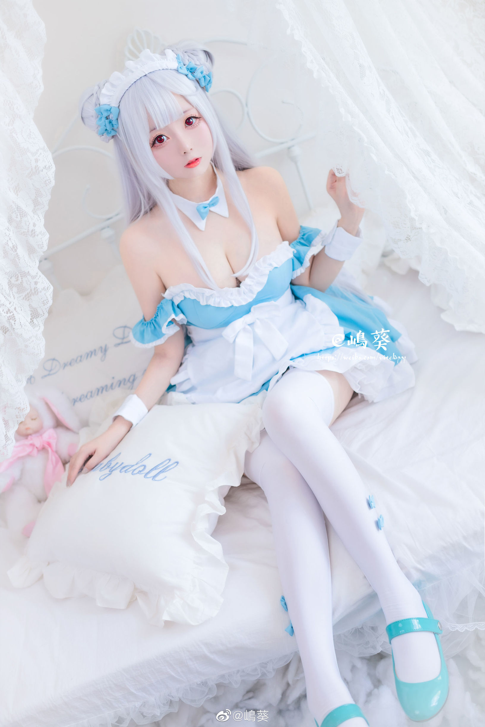 微博 미녀 시마 아오이 작은 백조 메이드