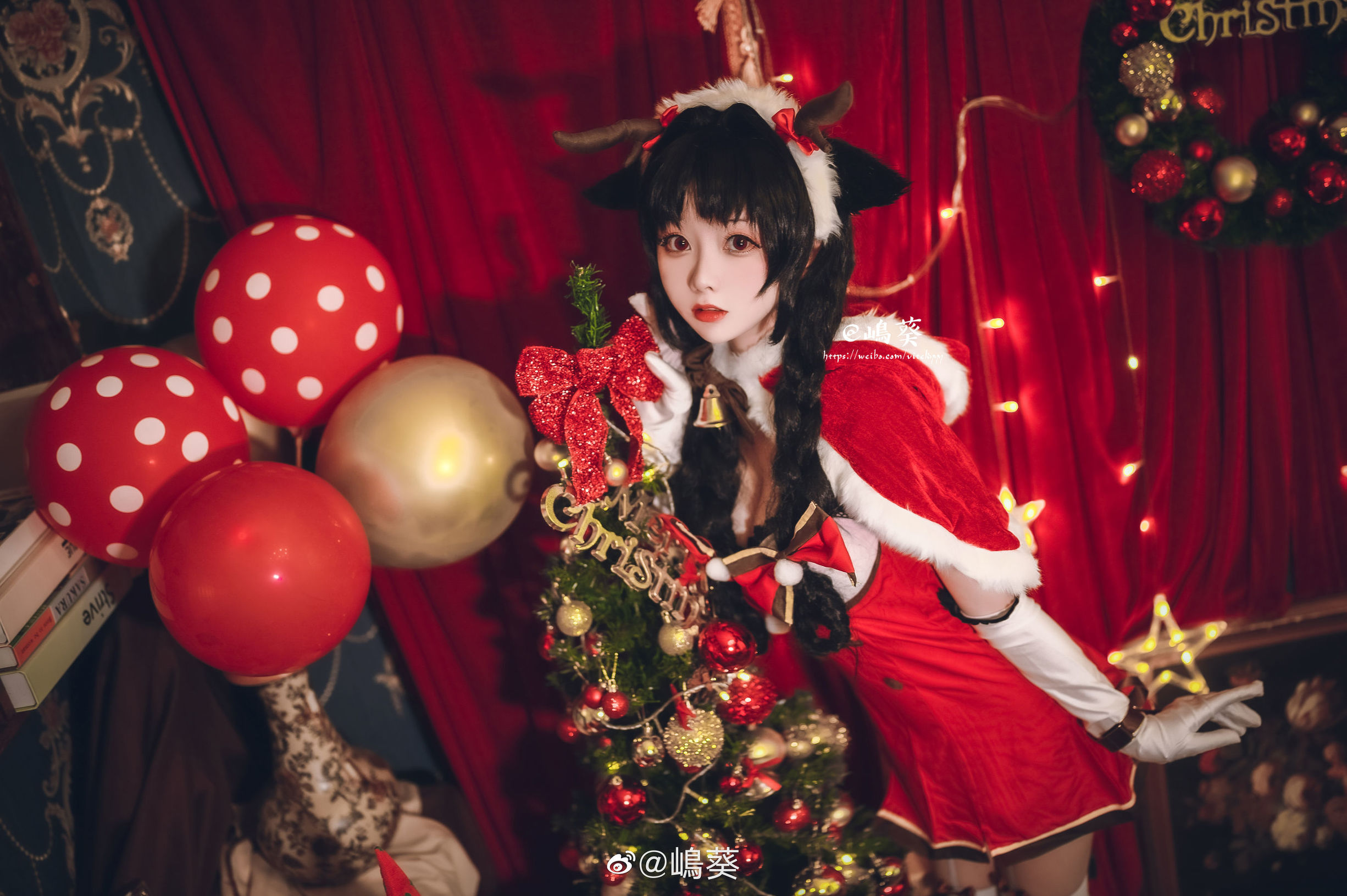 ウェイボー美女嶋葵 アズールレーン 大潮 トナカイとクリスマスプレゼント