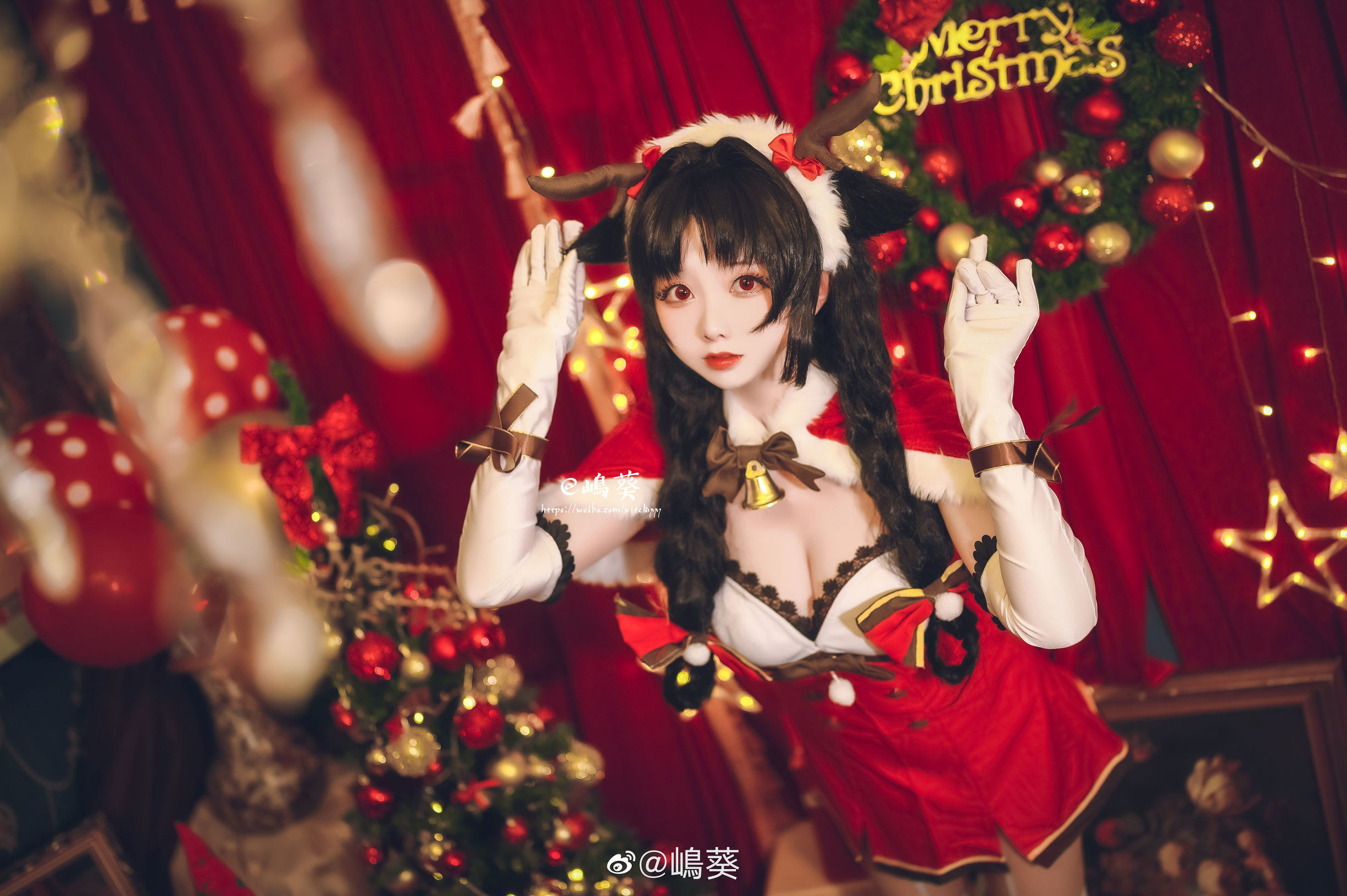 ウェイボー美女嶋葵 アズールレーン 大潮 トナカイとクリスマスプレゼント