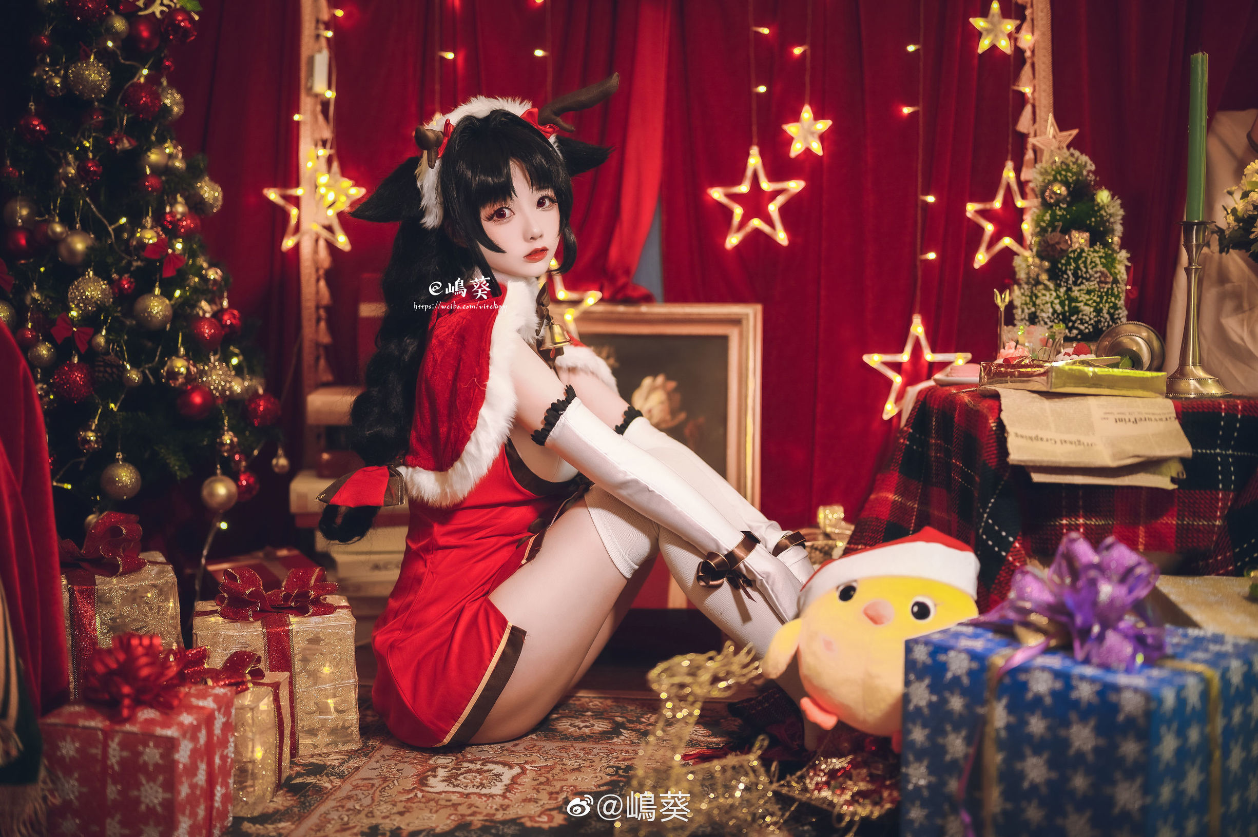 ウェイボー美女嶋葵 アズールレーン 大潮 トナカイとクリスマスプレゼント