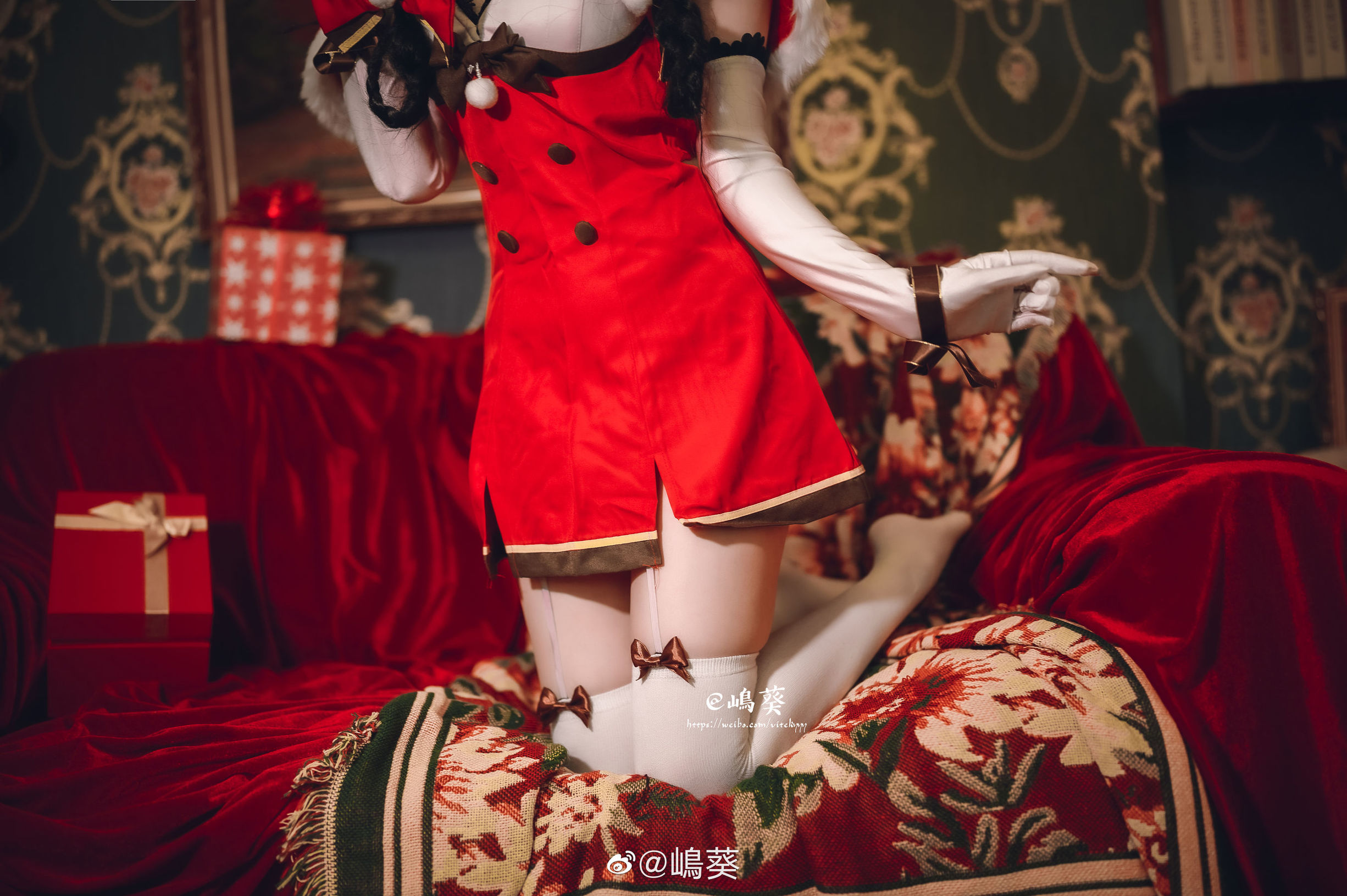 ウェイボー美女嶋葵 アズールレーン 大潮 トナカイとクリスマスプレゼント
