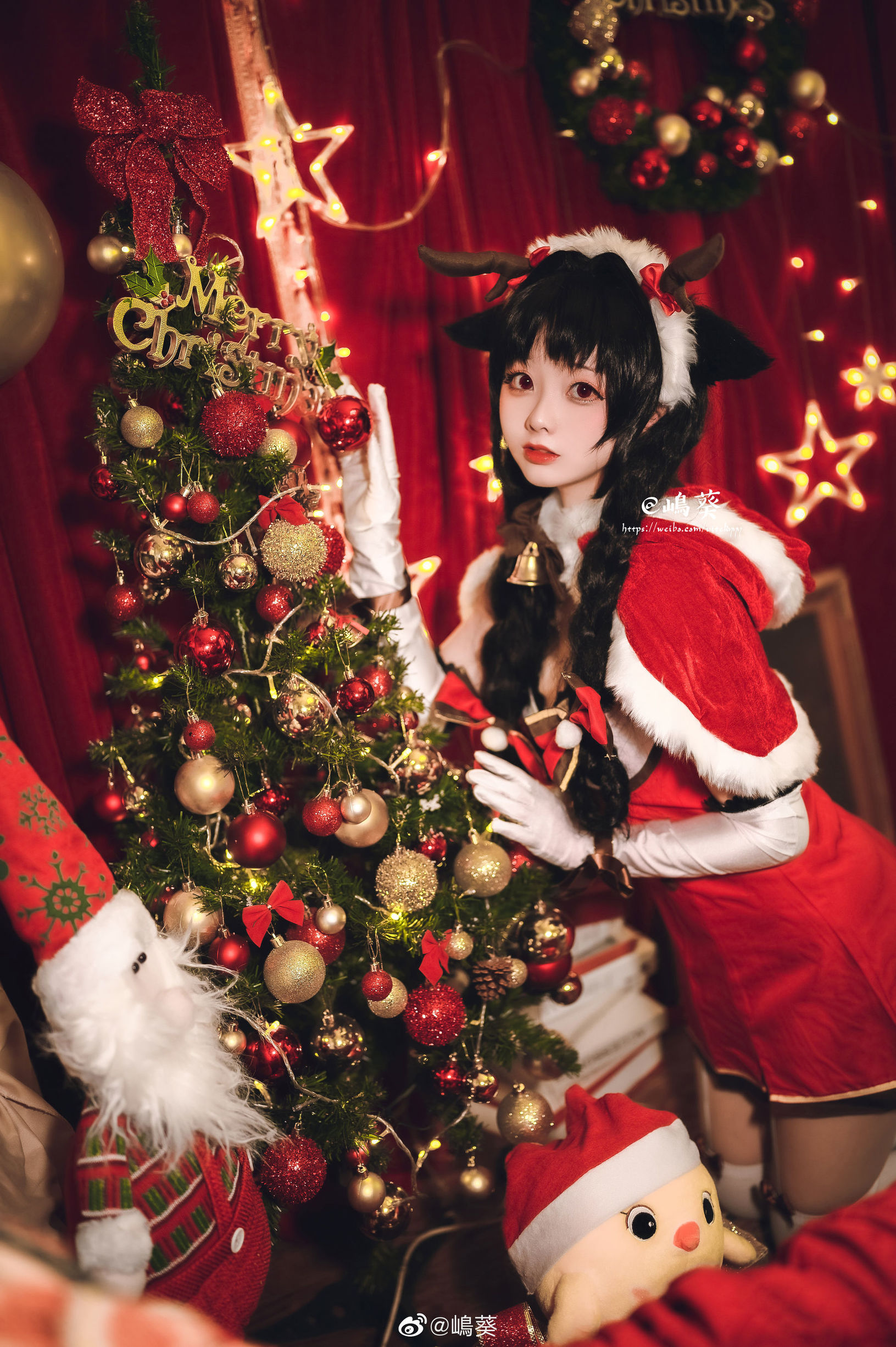 ウェイボー美女嶋葵 アズールレーン 大潮 トナカイとクリスマスプレゼント