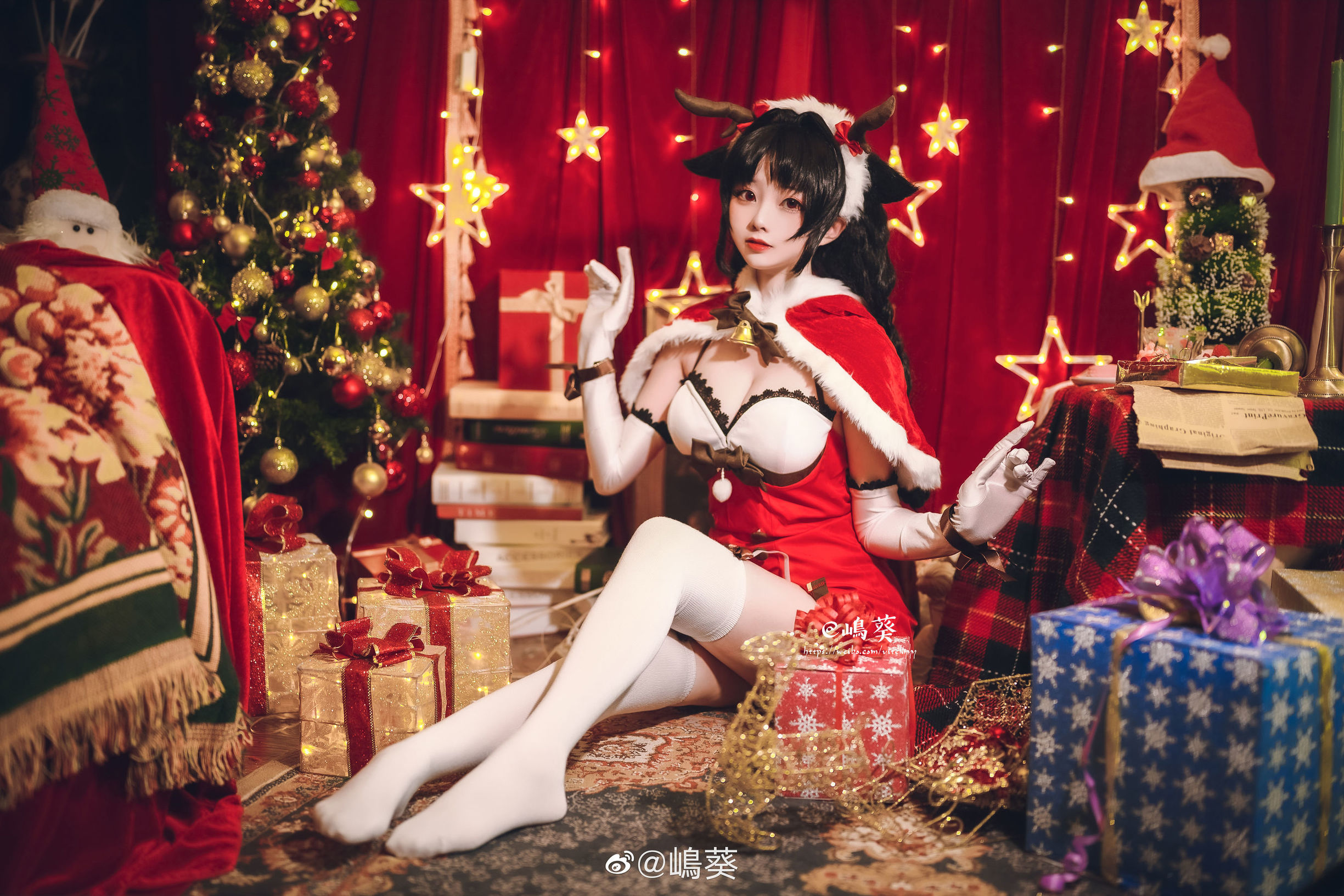 ウェイボー美女嶋葵 アズールレーン 大潮 トナカイとクリスマスプレゼント