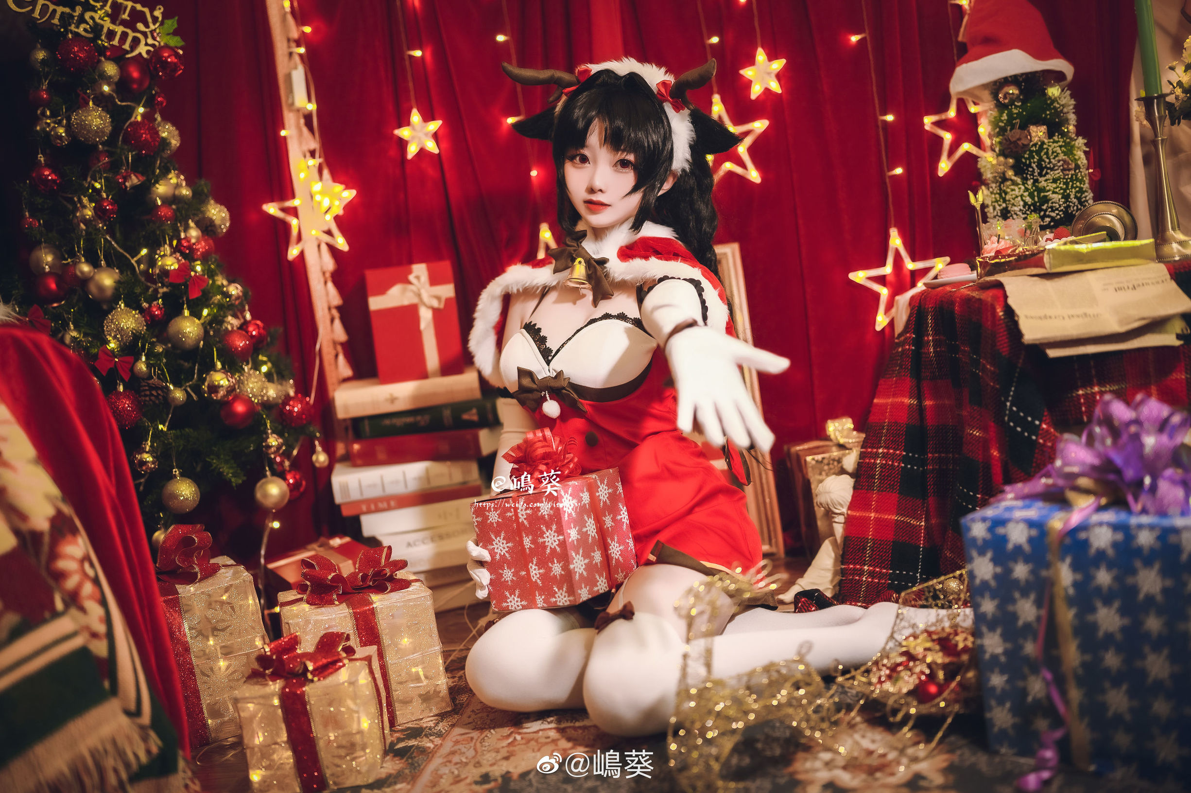 ウェイボー美女嶋葵 アズールレーン 大潮 トナカイとクリスマスプレゼント