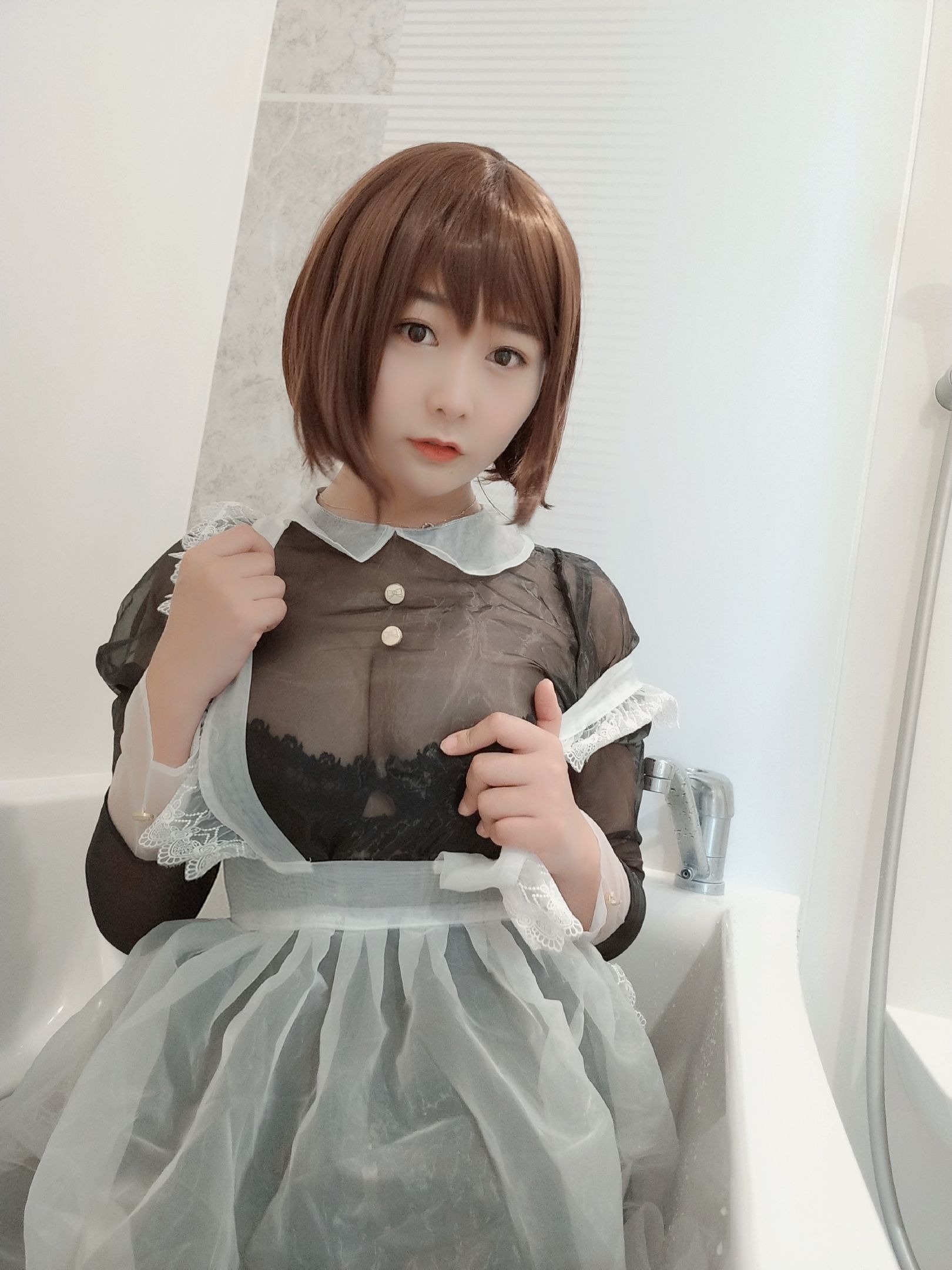 Gợi cảm Coser Tam Đao Đao Miido Nữ hầu Trong suốt