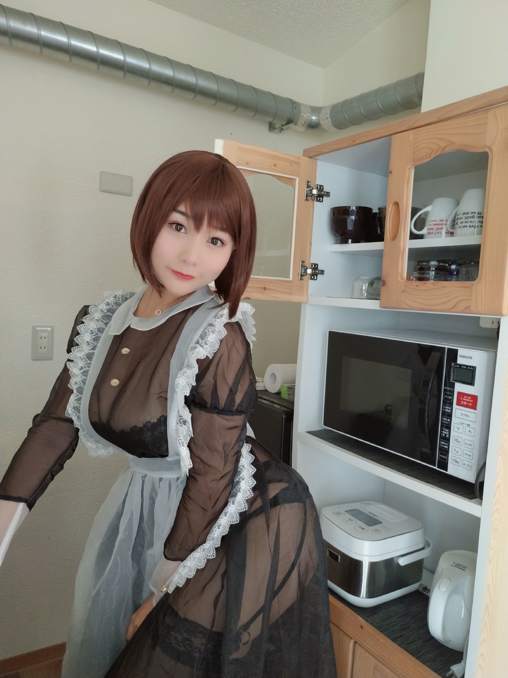 Gợi cảm Coser Tam Đao Đao Miido Nữ hầu Trong suốt