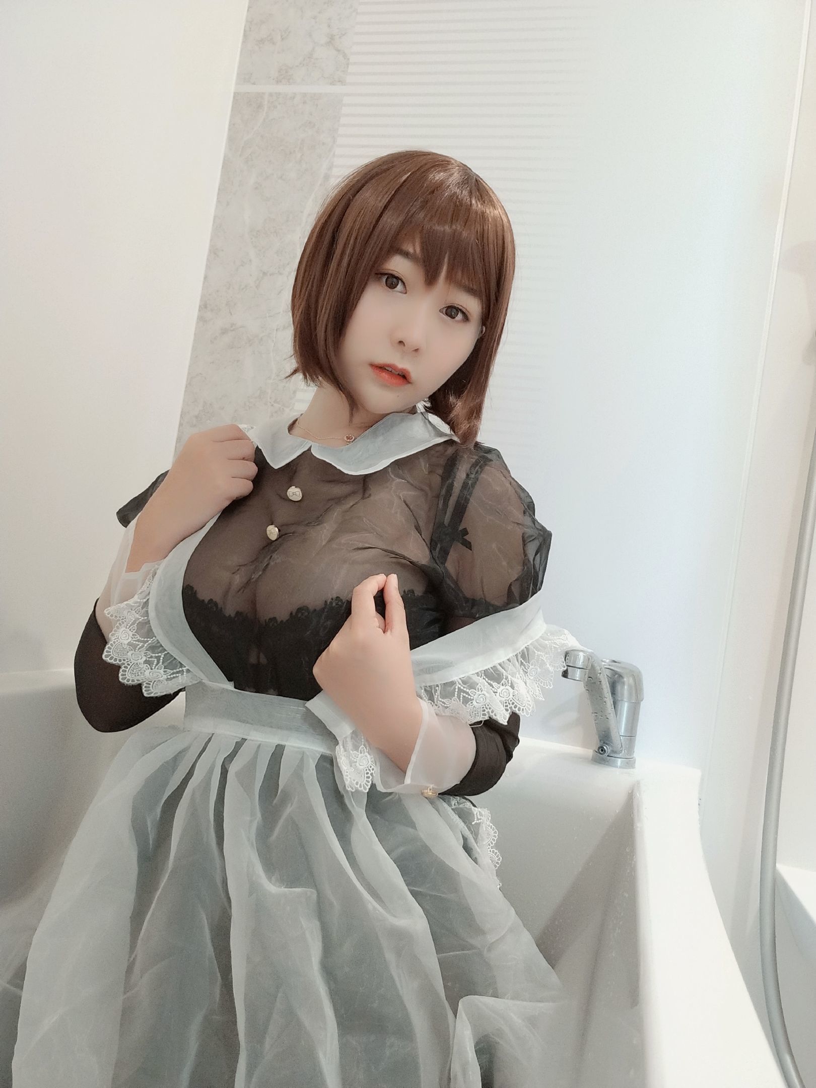 Gợi cảm Coser Tam Đao Đao Miido Nữ hầu Trong suốt