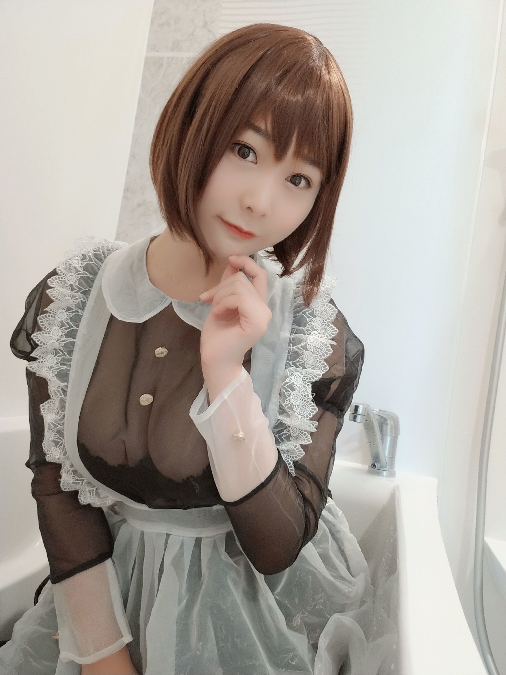 Gợi cảm Coser Tam Đao Đao Miido Nữ hầu Trong suốt