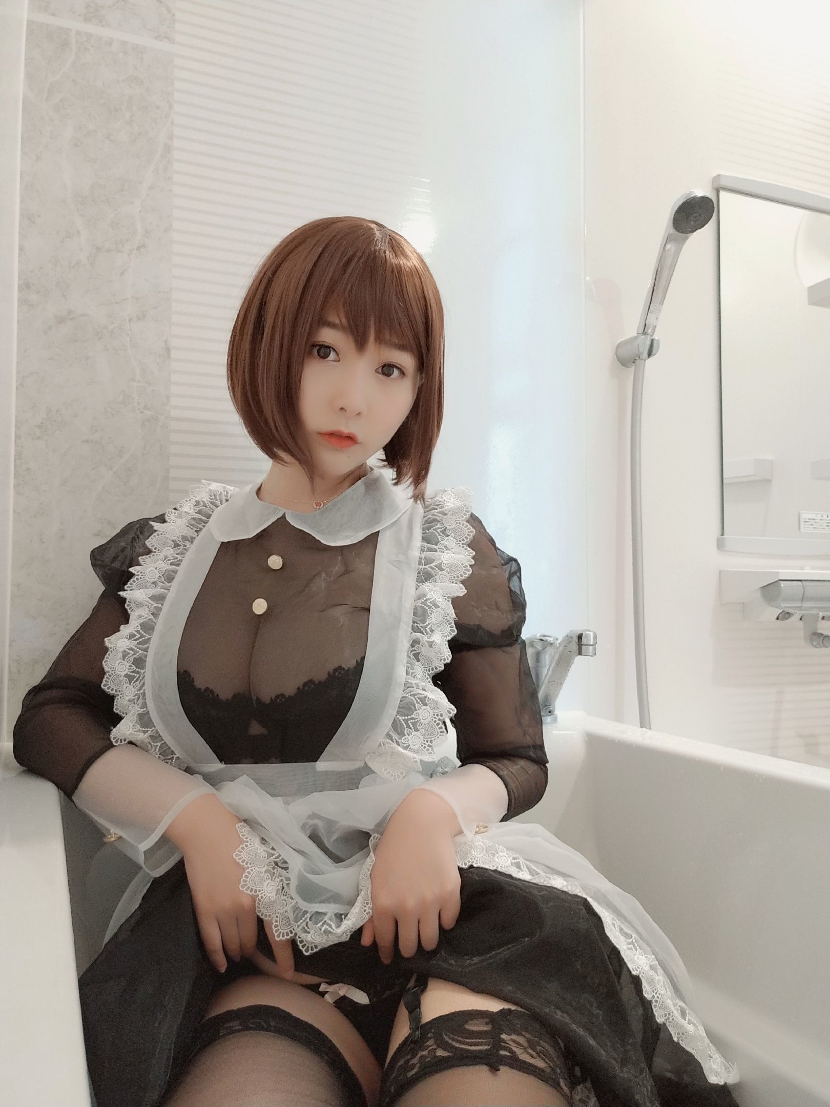 Gợi cảm Coser Tam Đao Đao Miido Nữ hầu Trong suốt