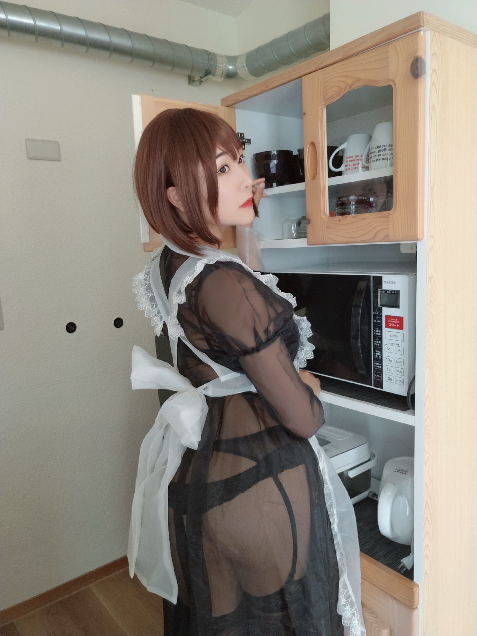 Gợi cảm Coser Tam Đao Đao Miido Nữ hầu Trong suốt