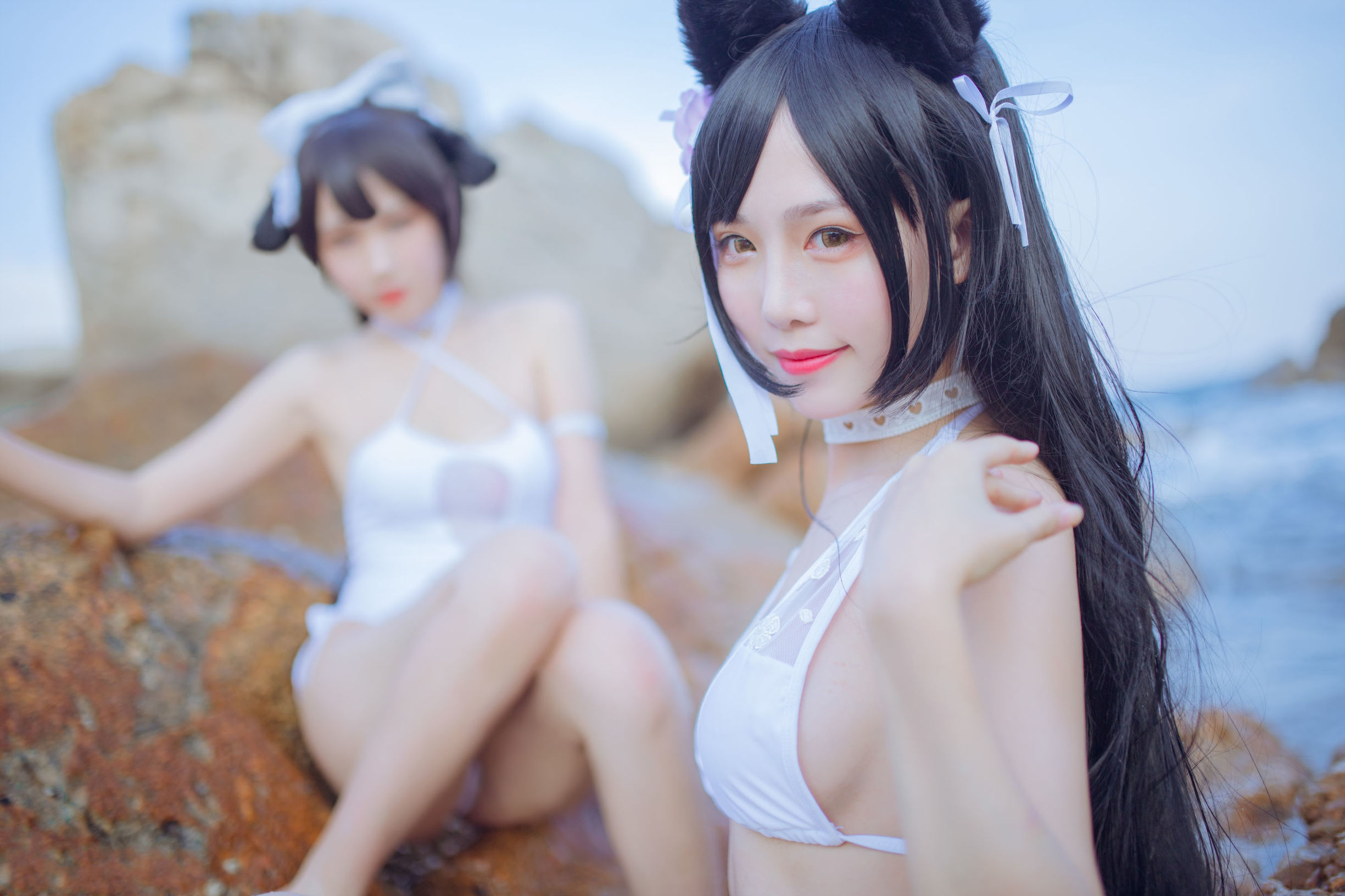 두냥-리세투지 두냥×부다이마오 마스티프 해변 수영복