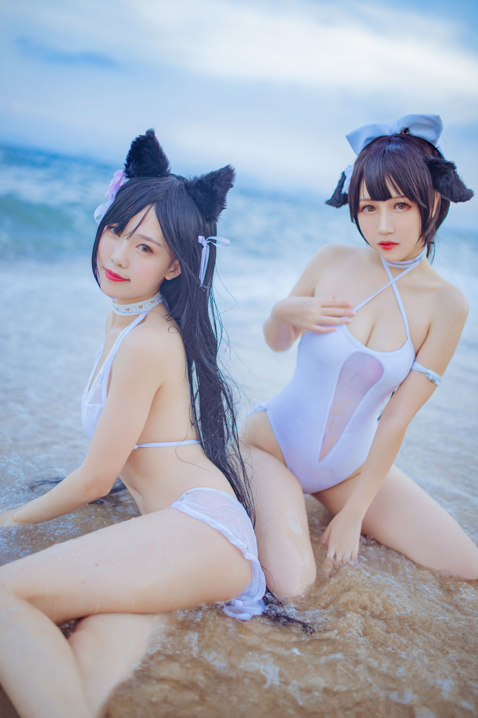 두냥-리세투지 두냥×부다이마오 마스티프 해변 수영복