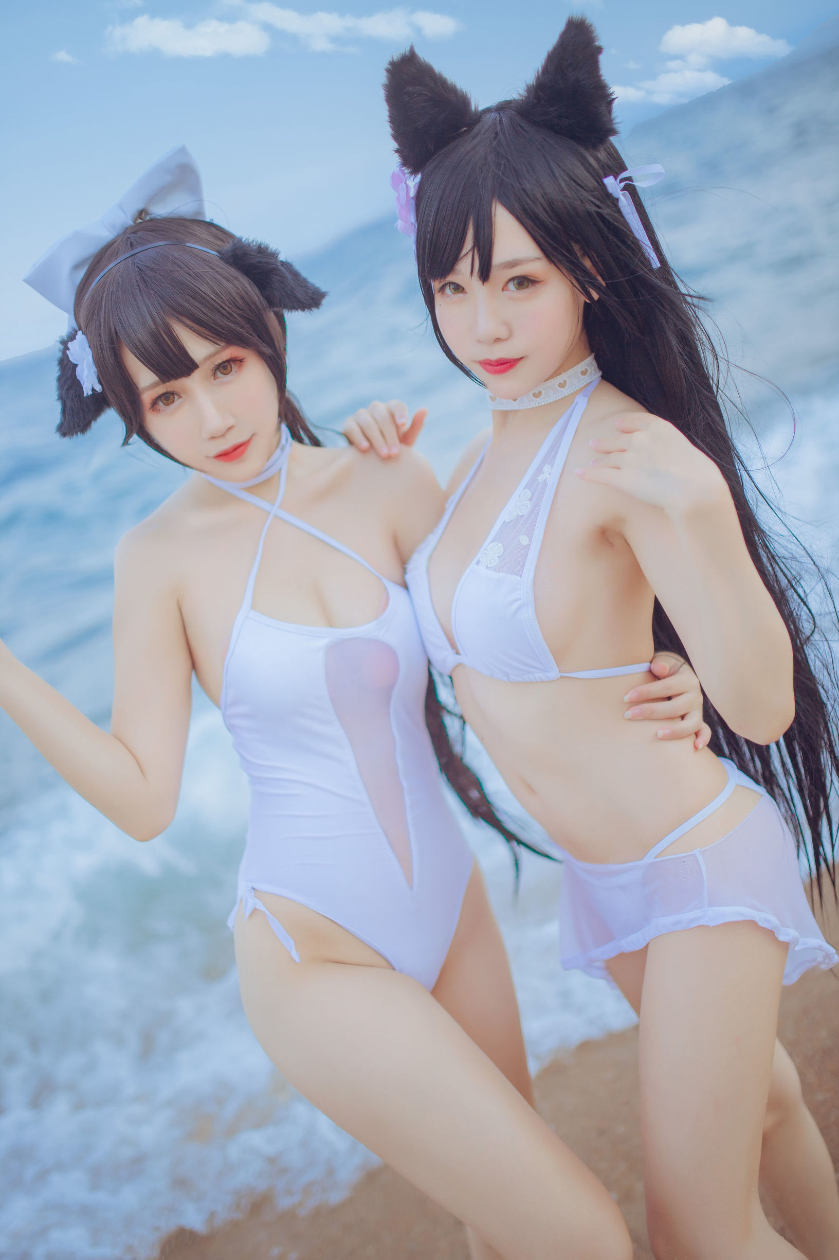 두냥-리세투지 두냥×부다이마오 마스티프 해변 수영복