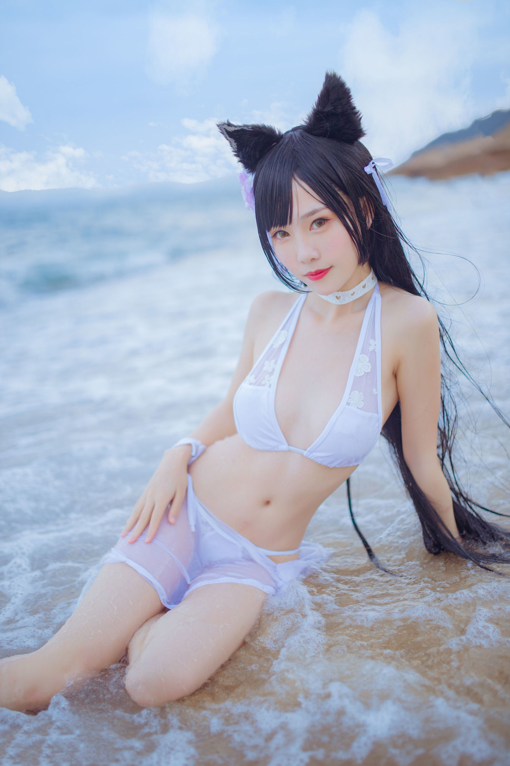 두냥-리세투지 두냥×부다이마오 마스티프 해변 수영복