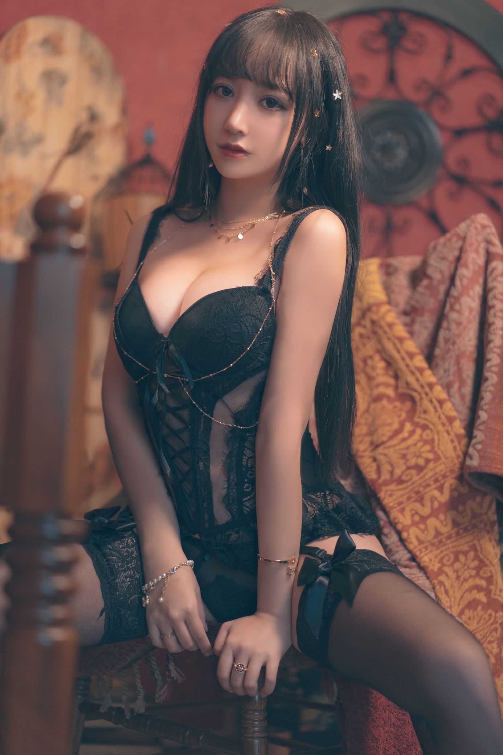 斗鱼米线线sama写真 6点半的月亮