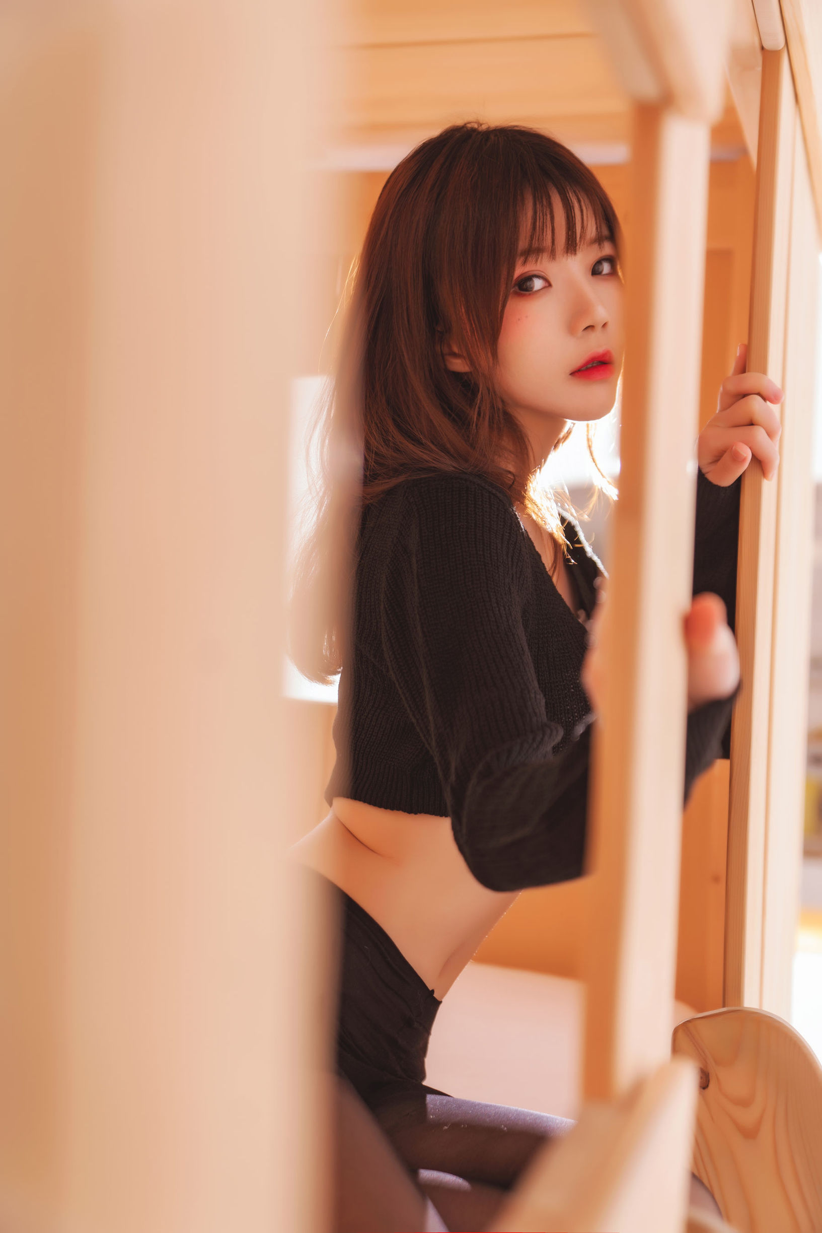 桜桃喵 黒と白 の セクシーな黒