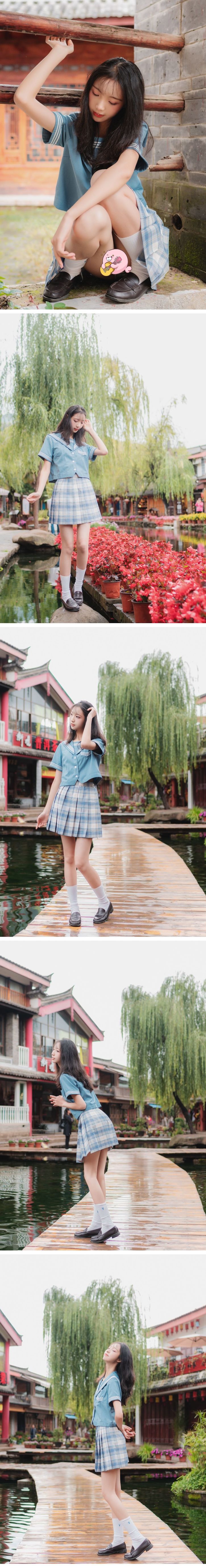 JK 코스프레 清纯妹子西瓜 丽江 JK户外 갤러리
