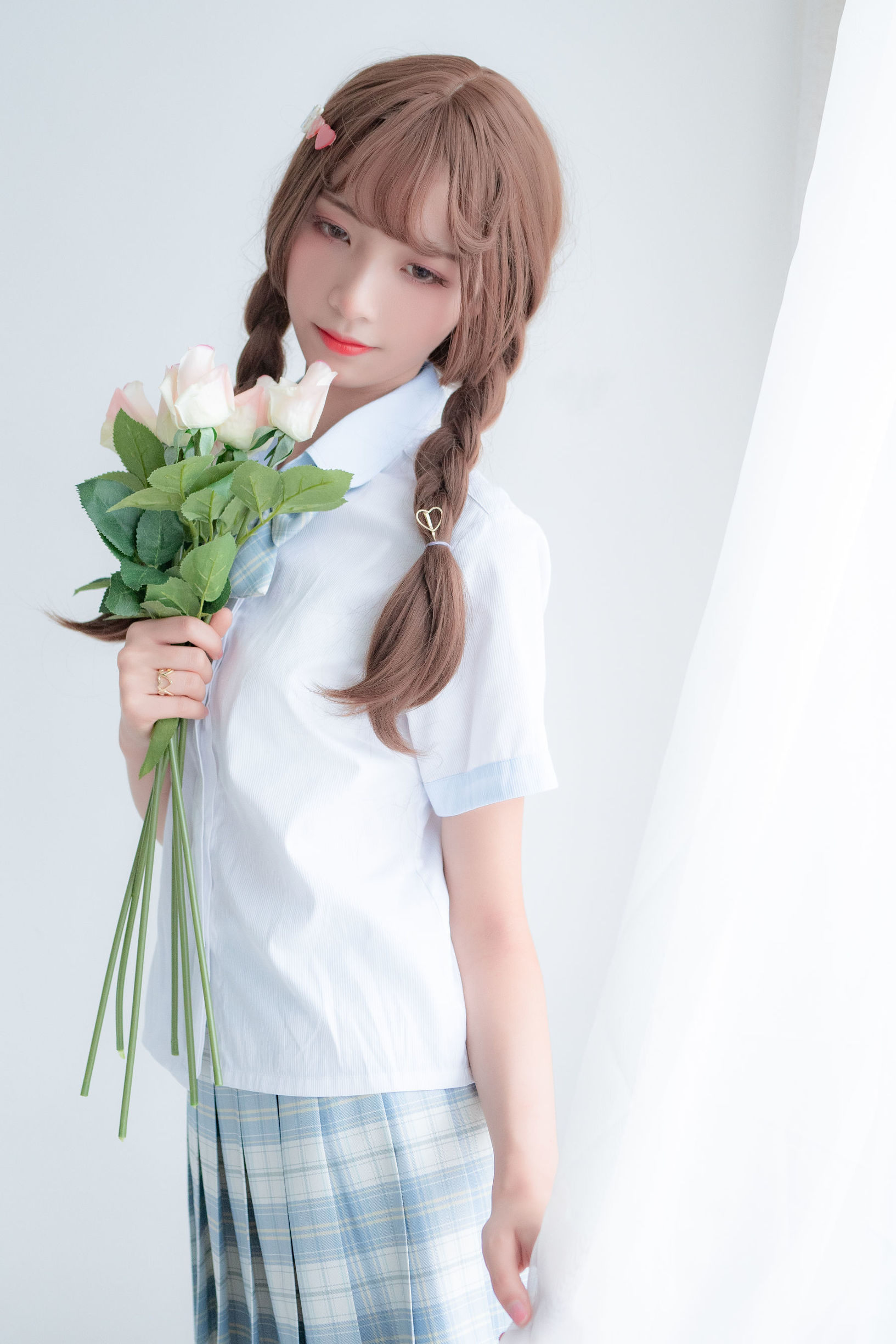 清純妹子西瓜 民宿私房淡藍JK