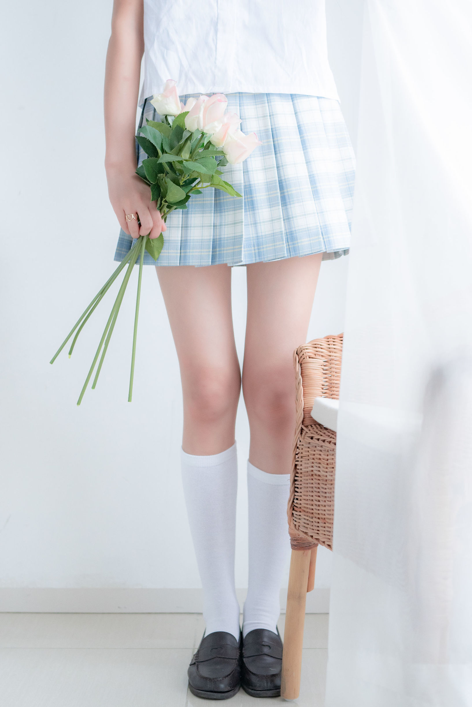 清純妹子西瓜 民宿私房淡藍JK