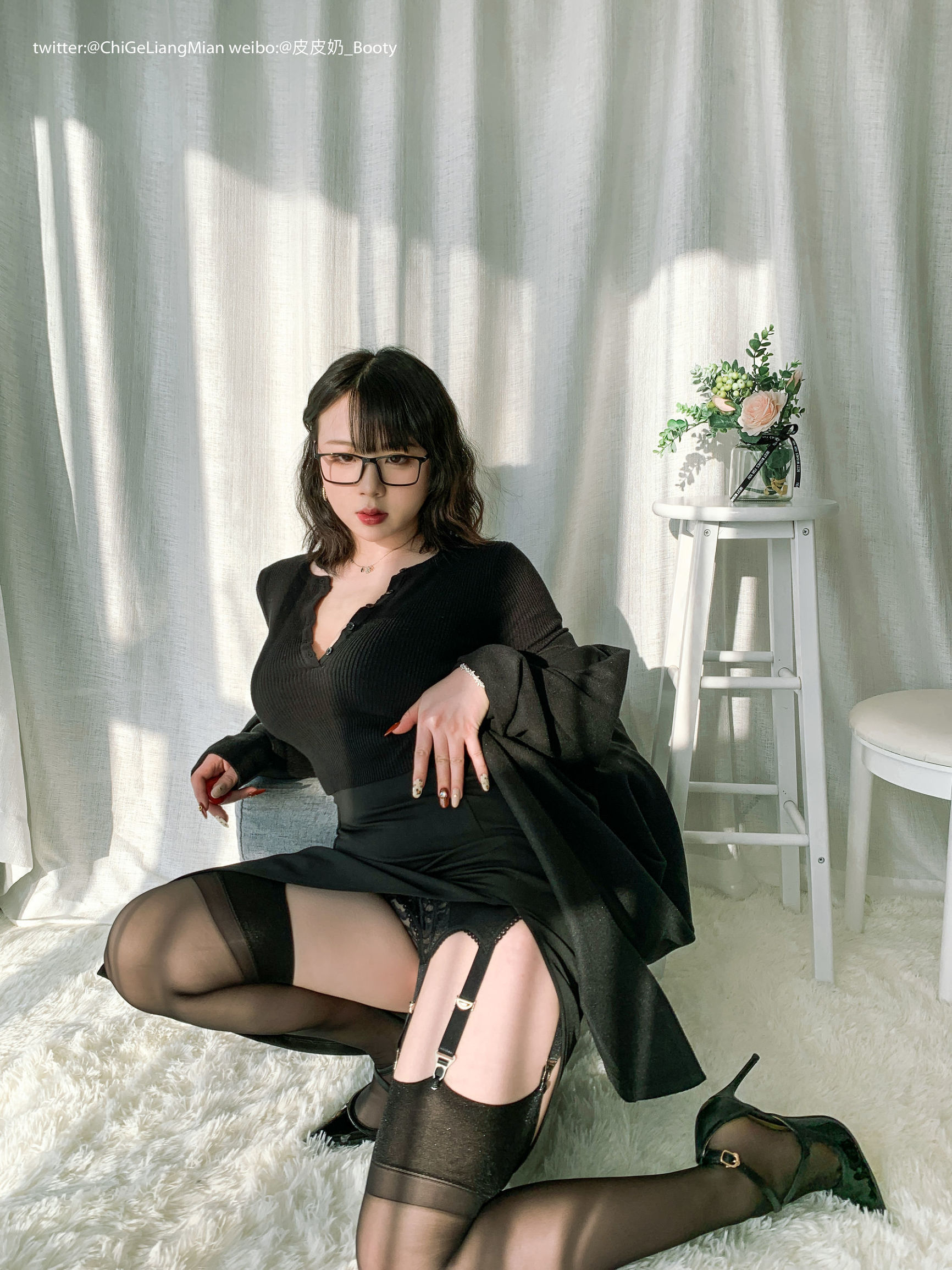皮皮奶可可爱了啦 黑色OL