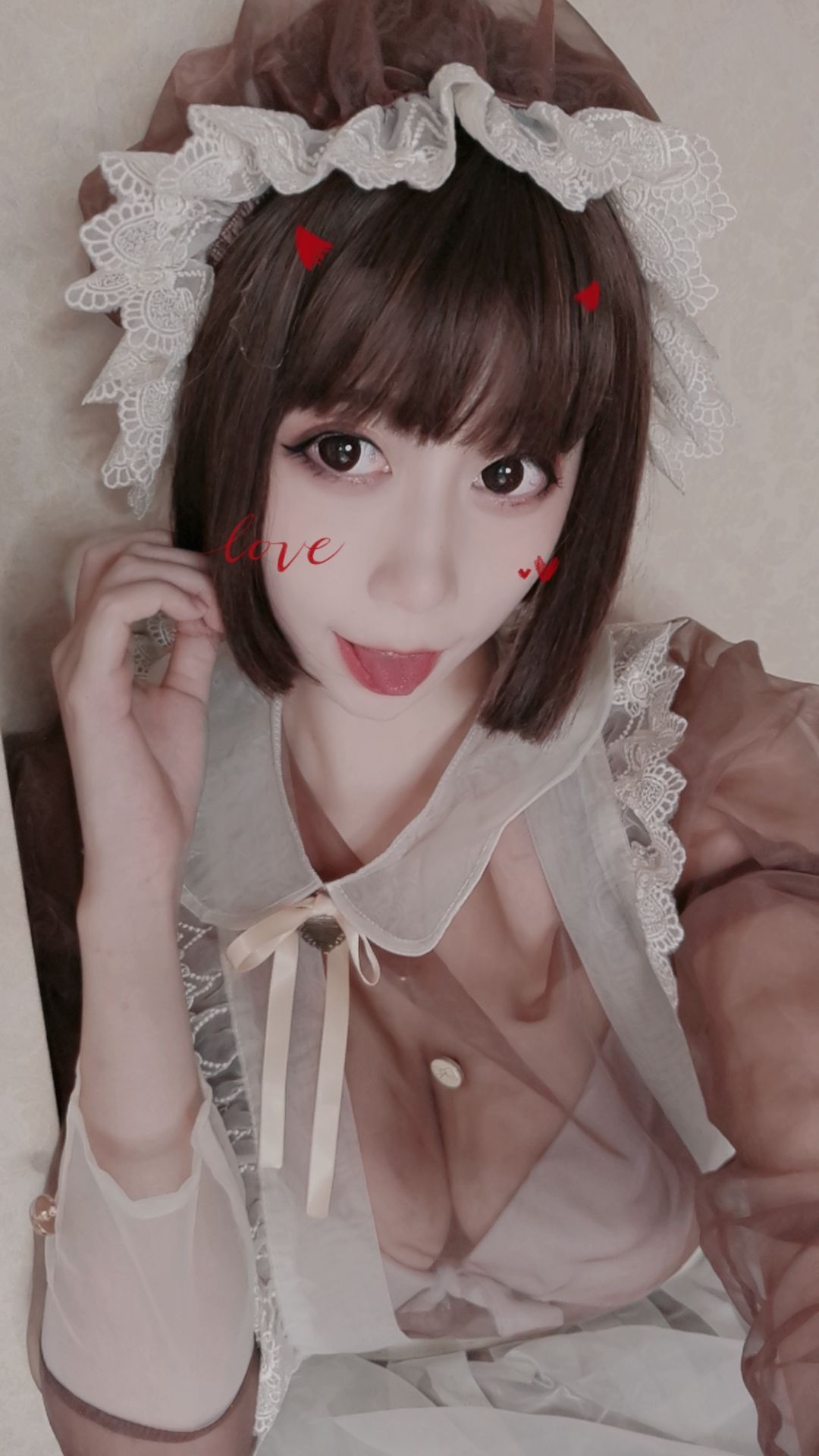 萌妹奈汐ちゃん nice メイド自撮り
