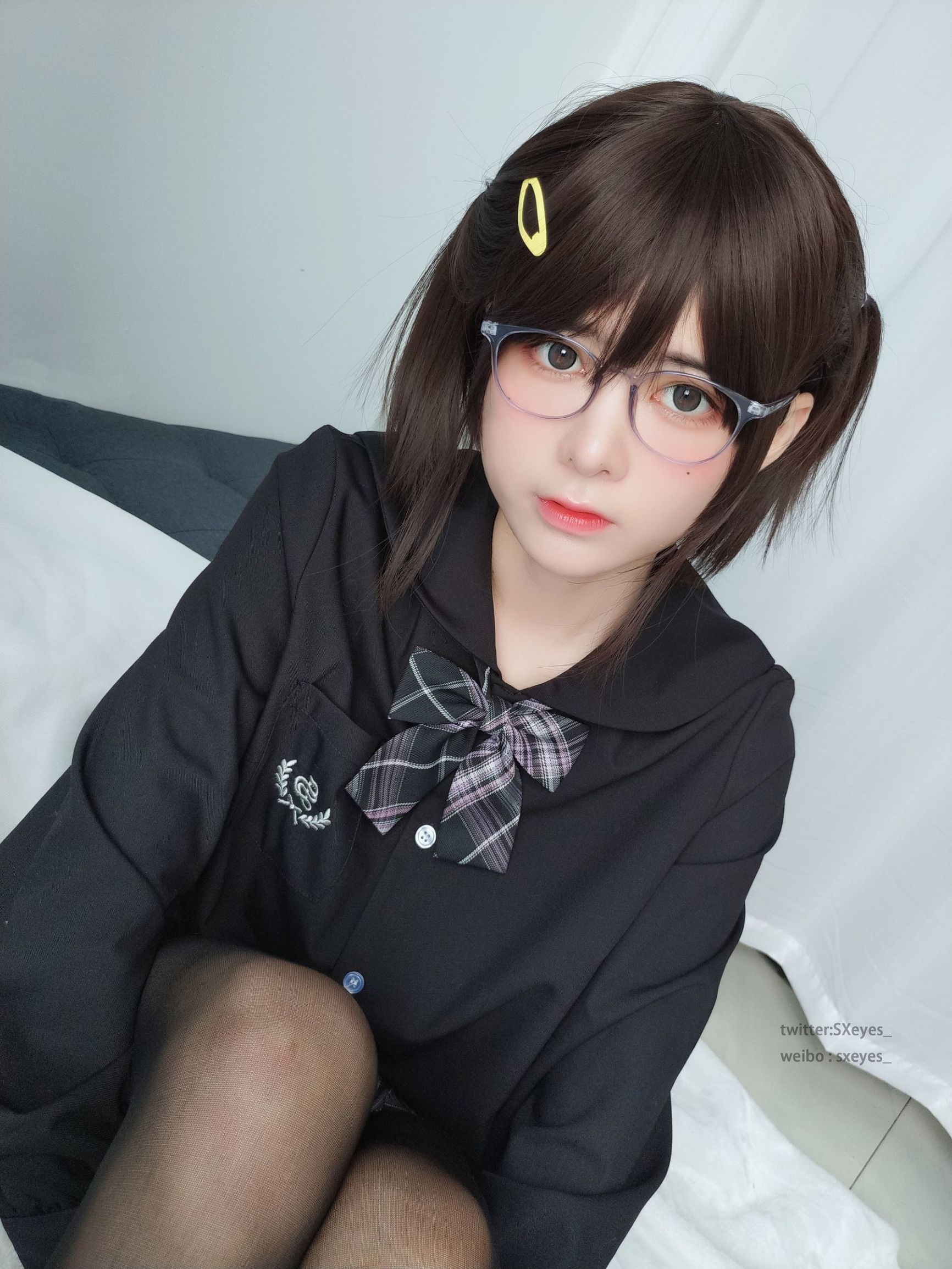 Cô Gái Dễ Thương Eye Jiang Đại Ma Vương w JK Cô Gái Kính